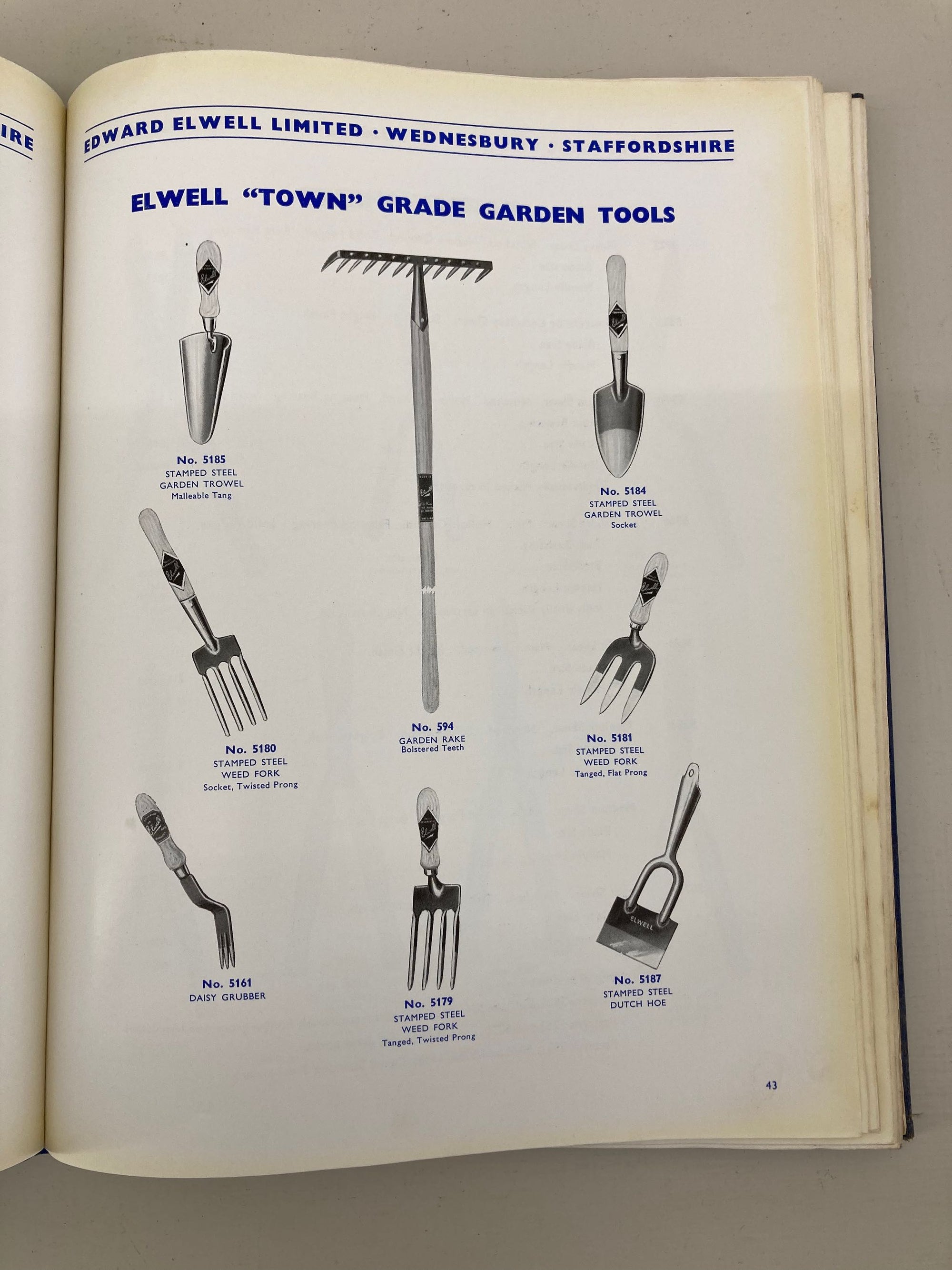 Elwell Tool Catalogue