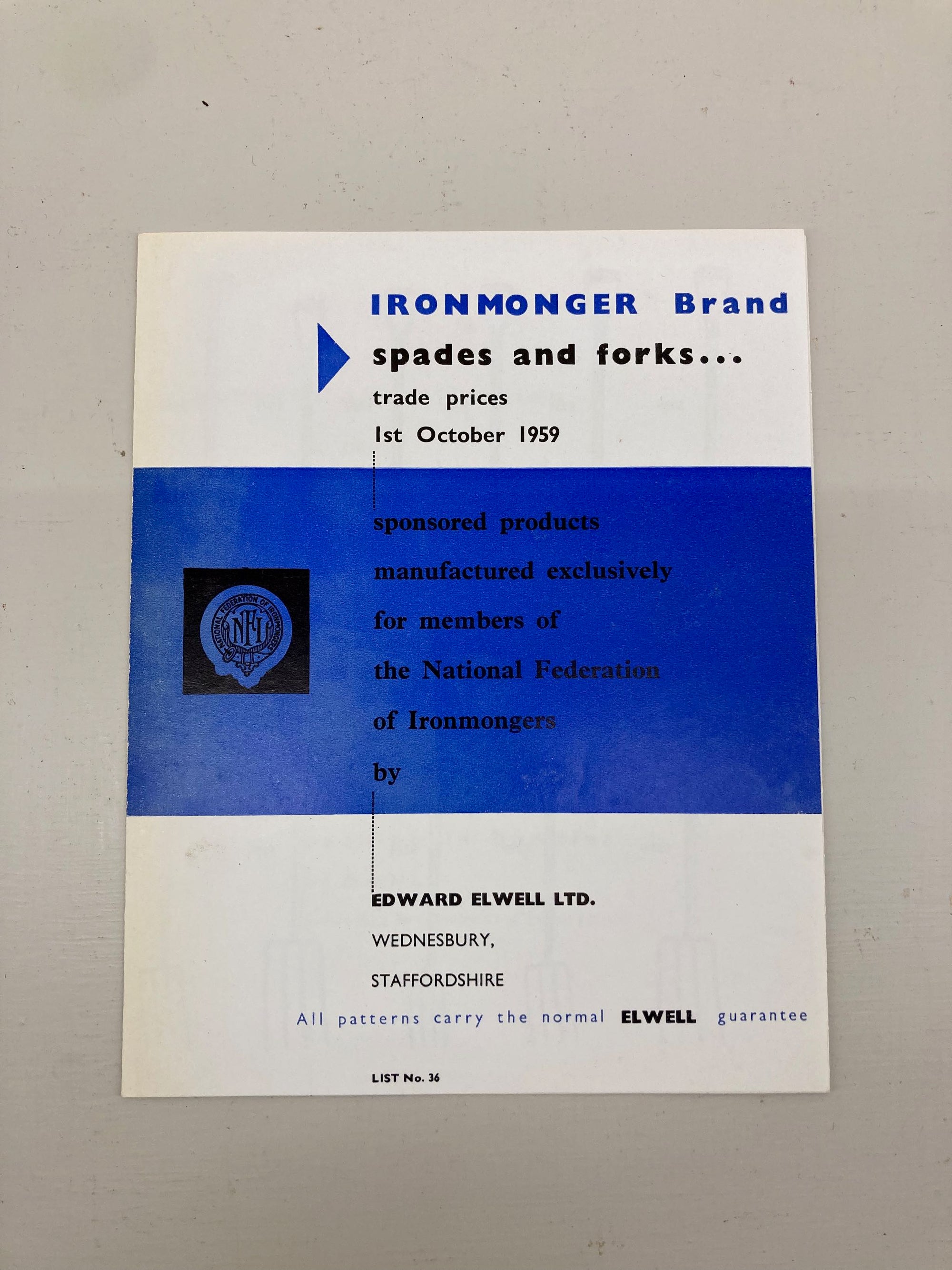 Elwell Tool Catalogue