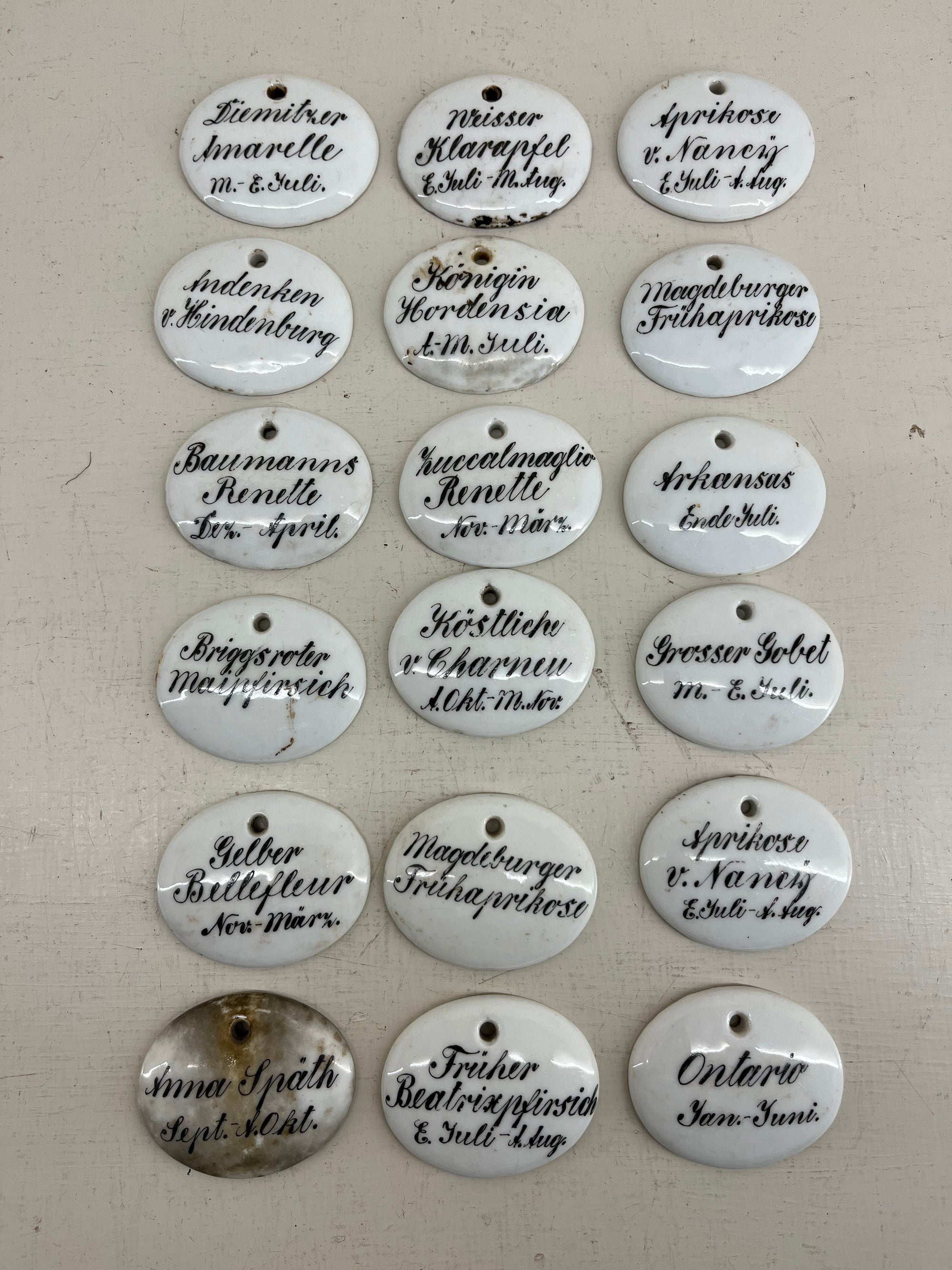 Ceramic Fruit Labels