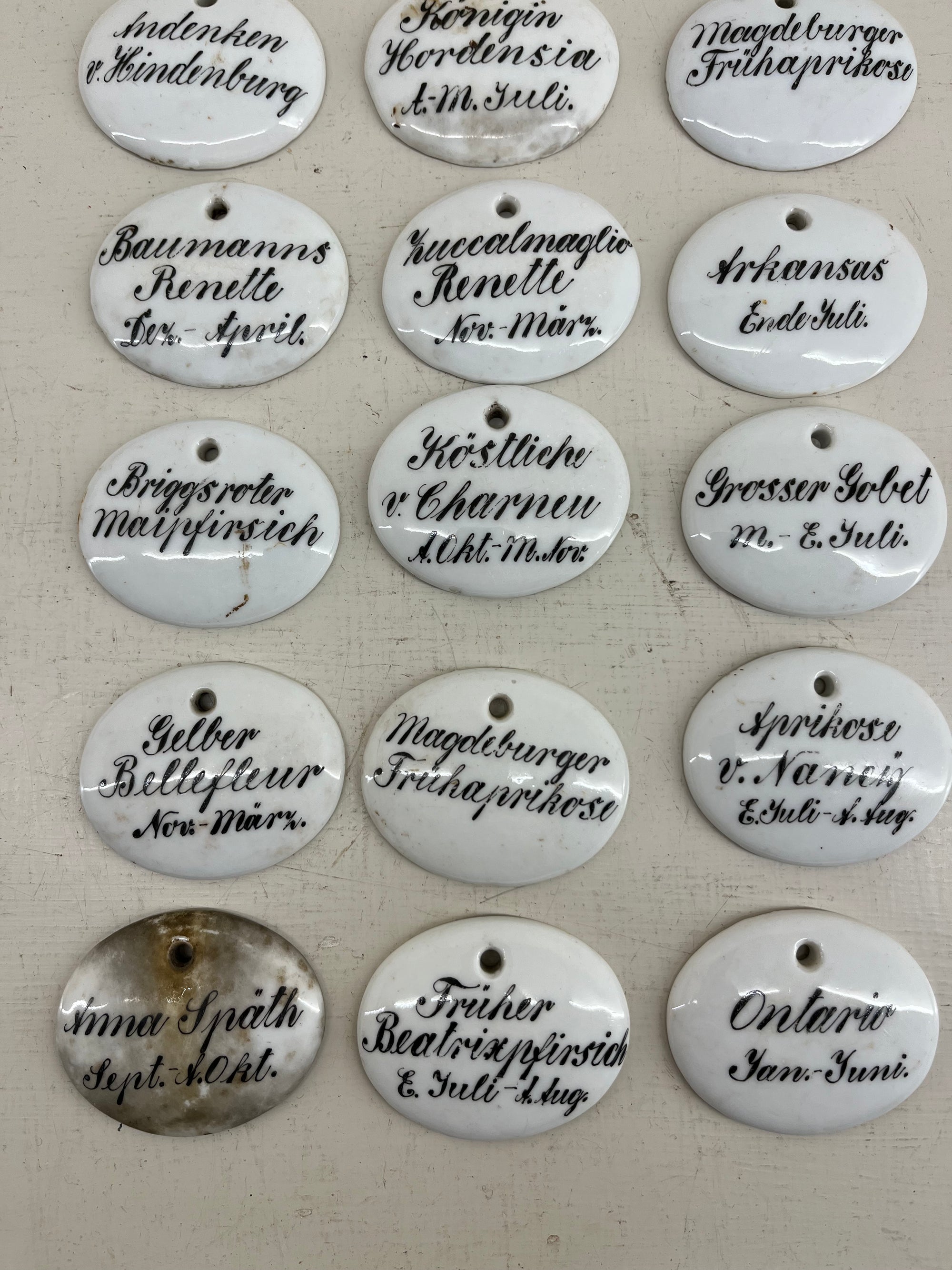 Ceramic Fruit Labels