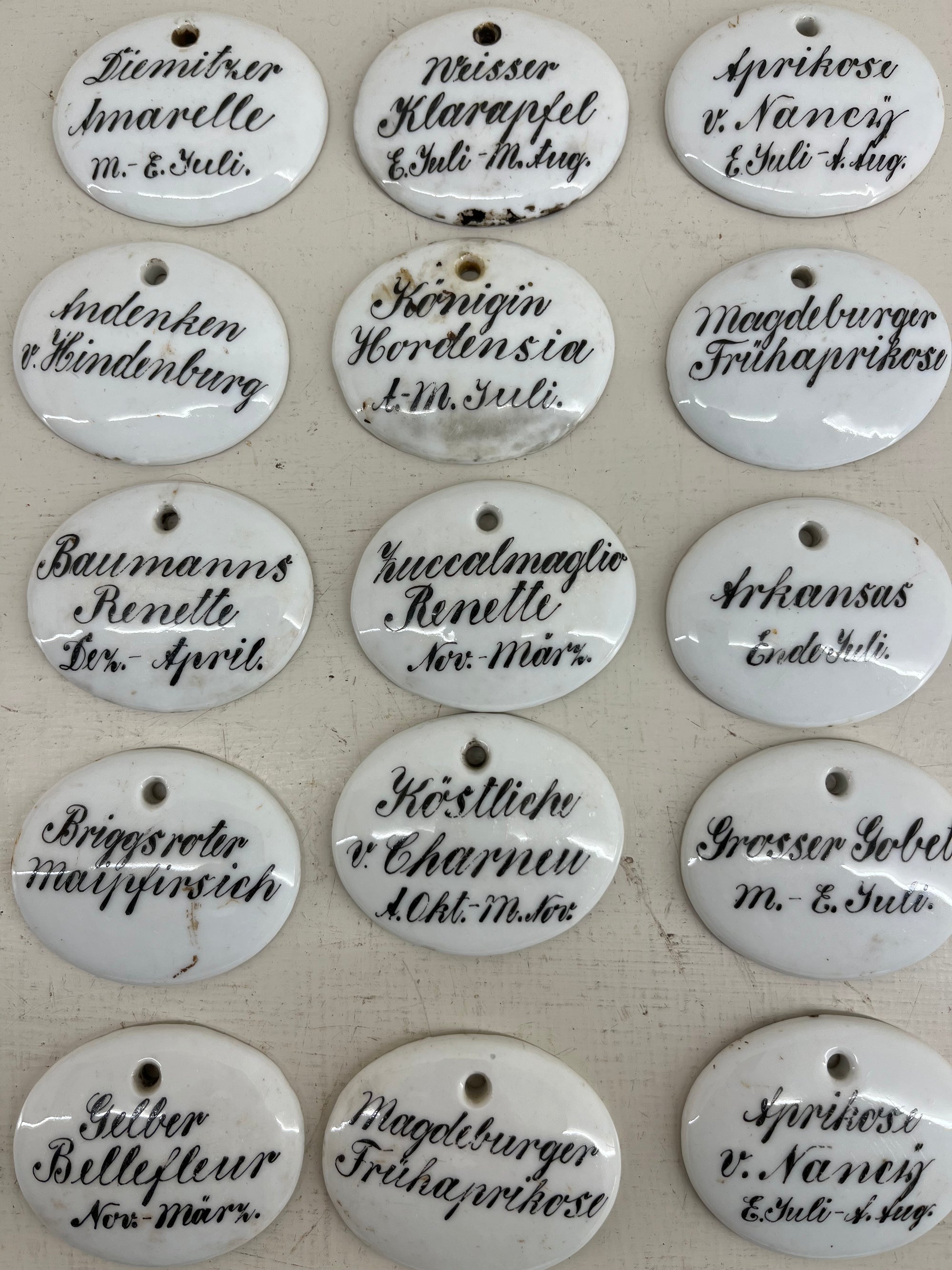 Ceramic Fruit Labels