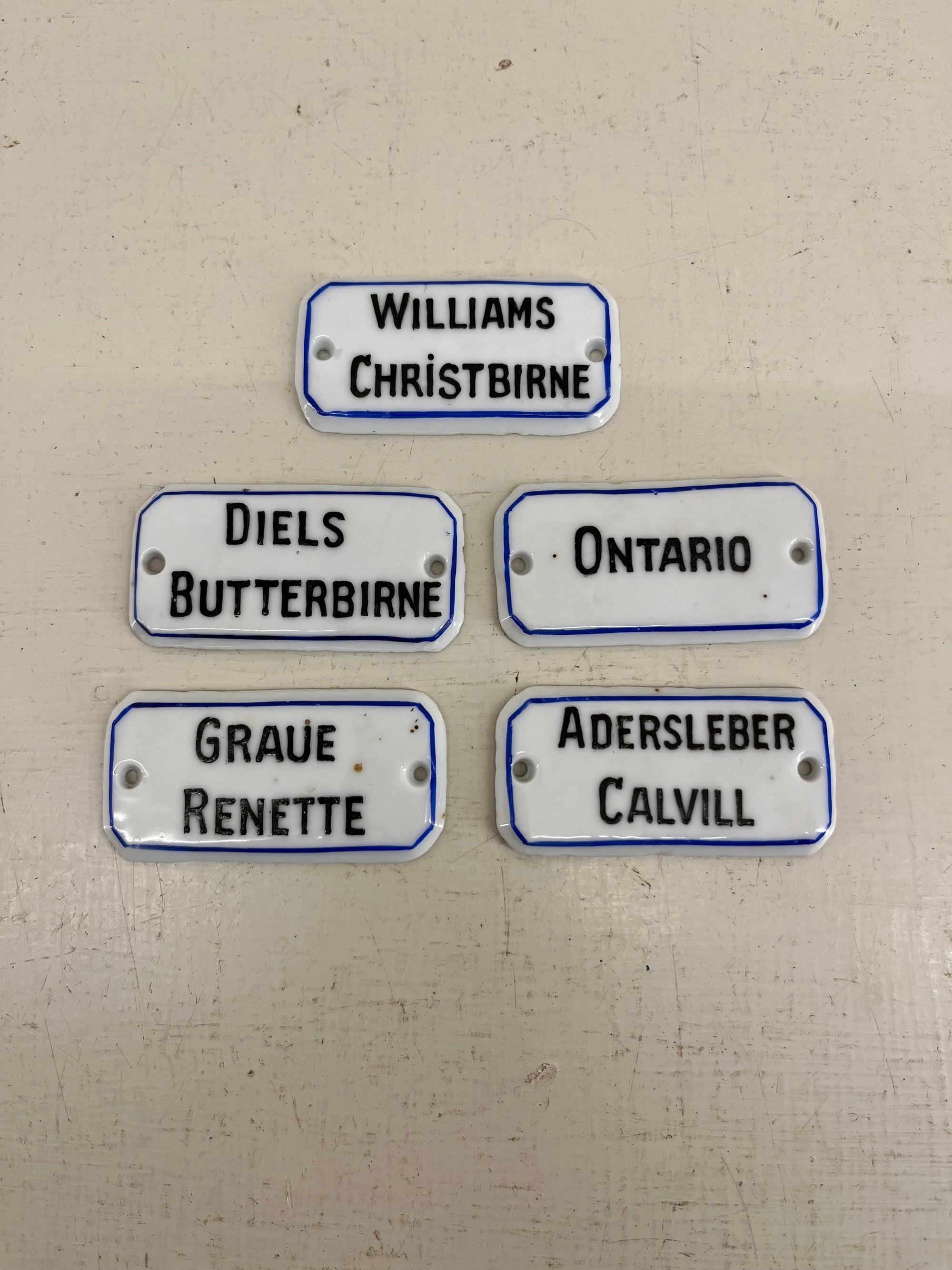 Ceramic Fruit Labels