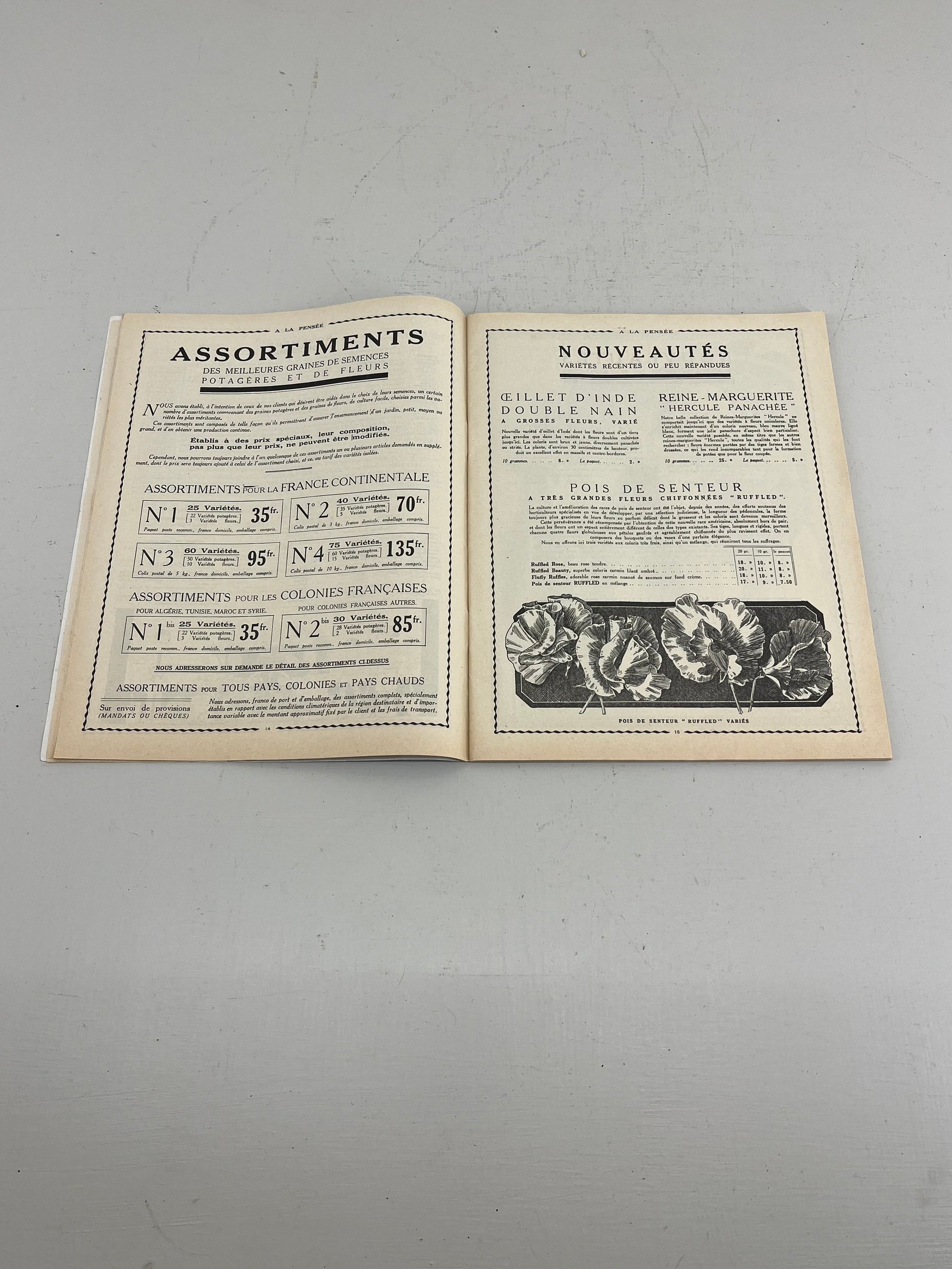 A la Pensee Seed Catalogue, 1931