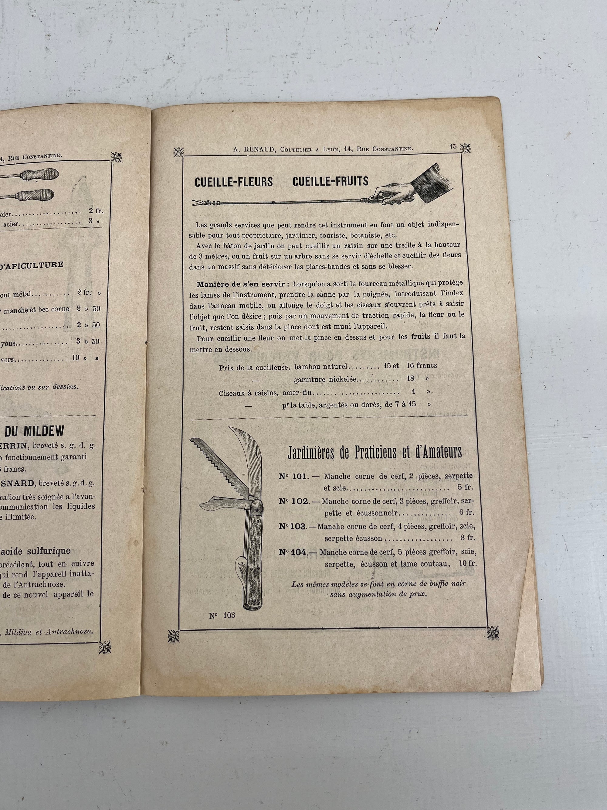 A Renaud Secateur Catalogue