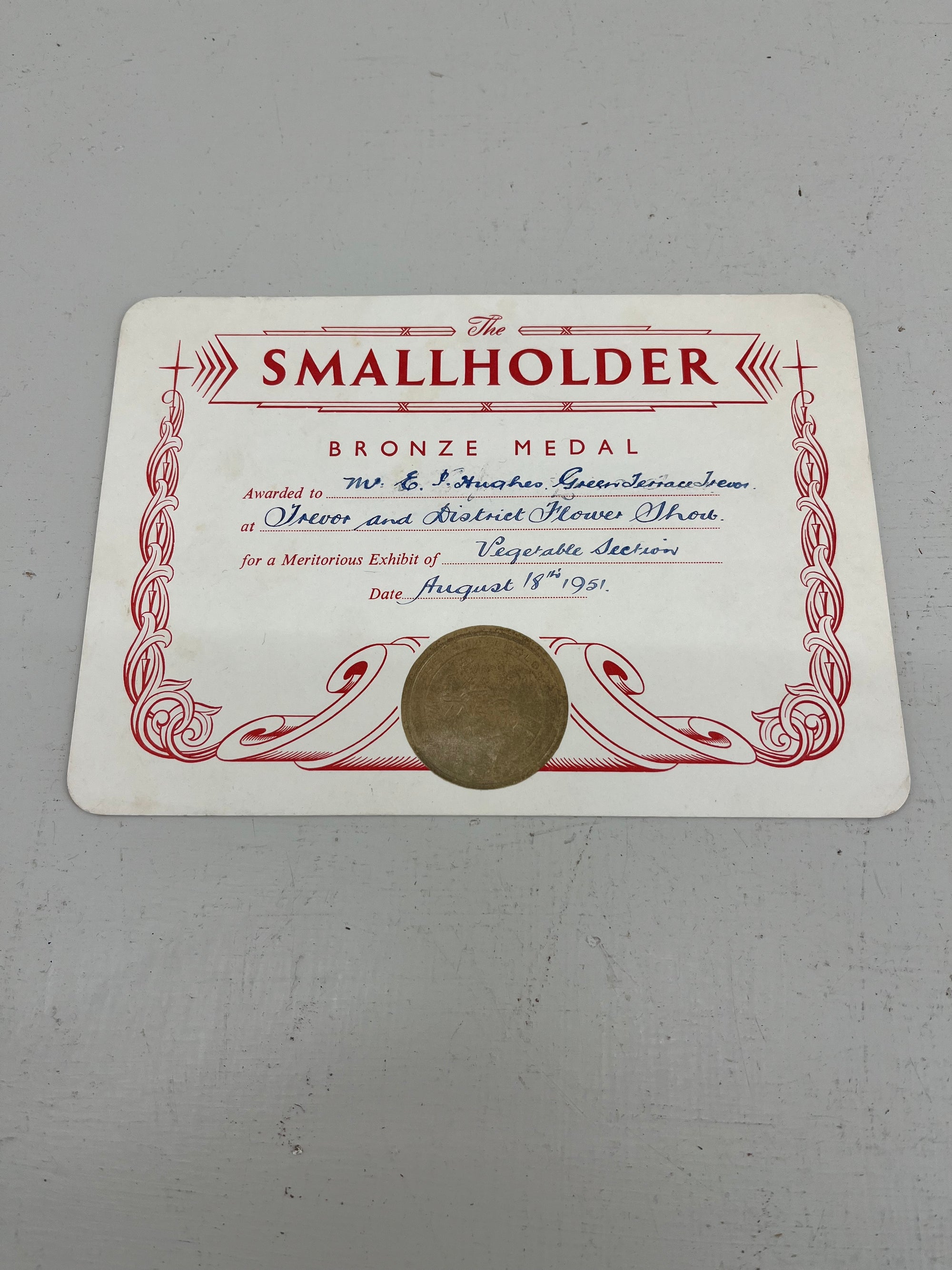 Smallholder Show Certificate