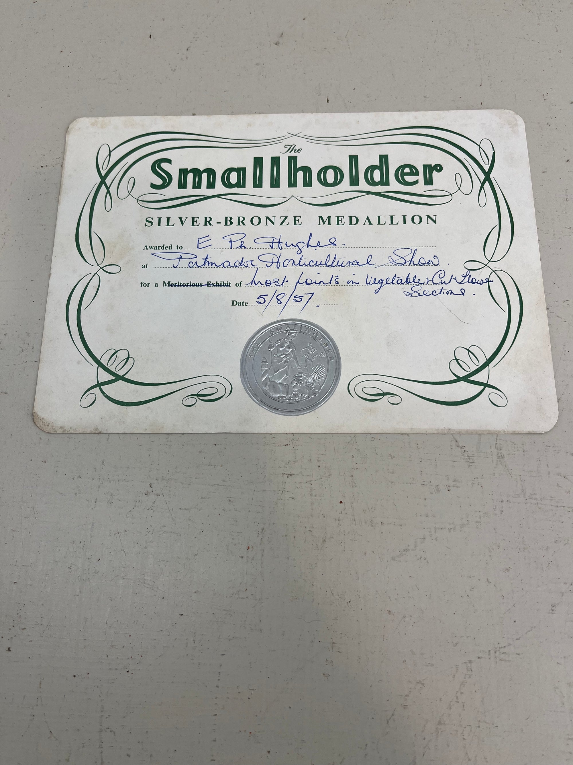 The Smallholder Silver-Bronze Medallion