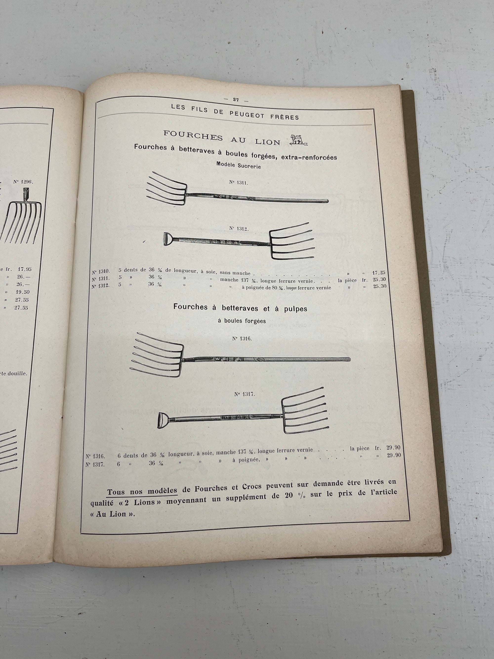 French Tool Catalogue, 1924