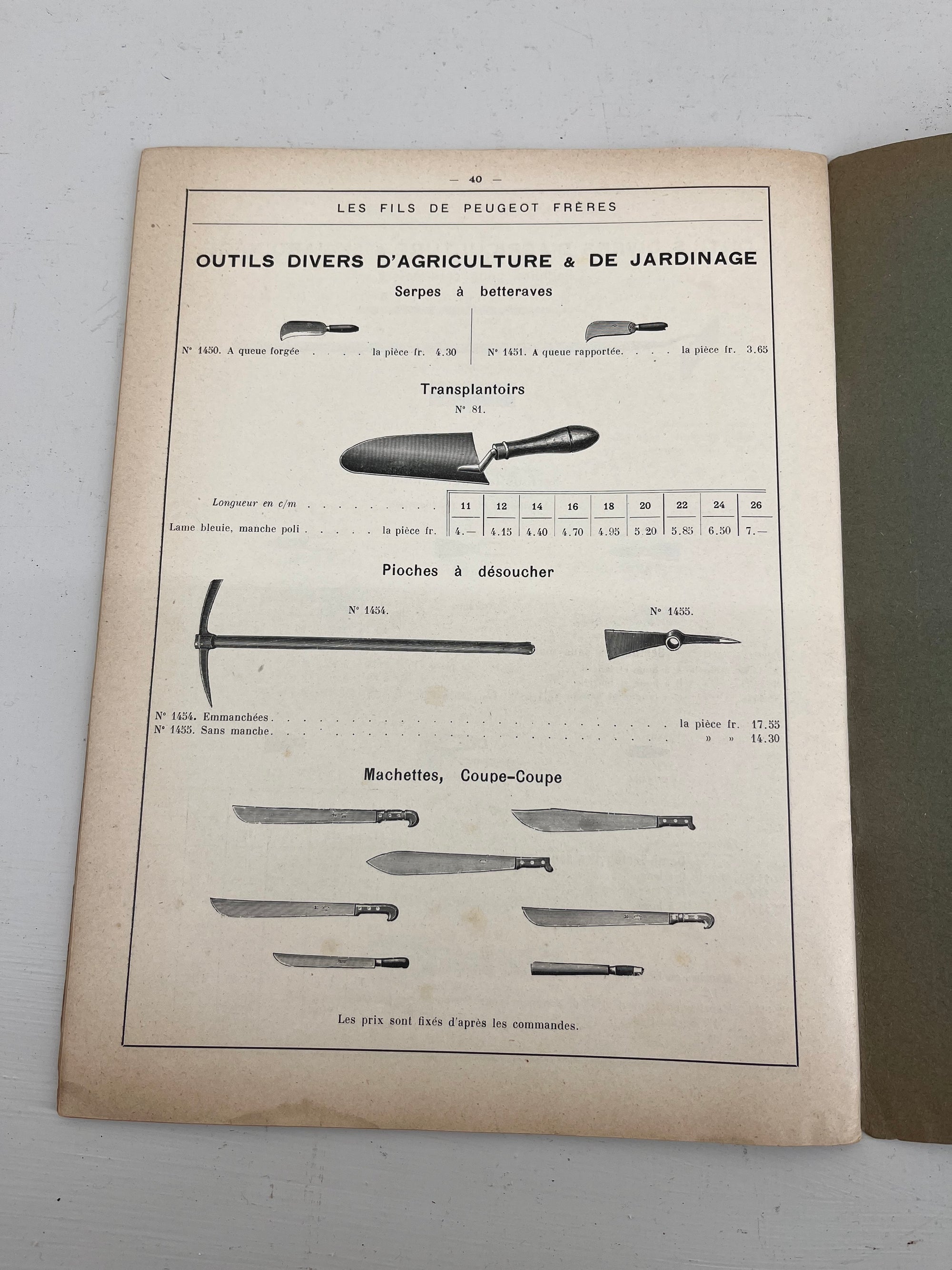 French Tool Catalogue, 1924