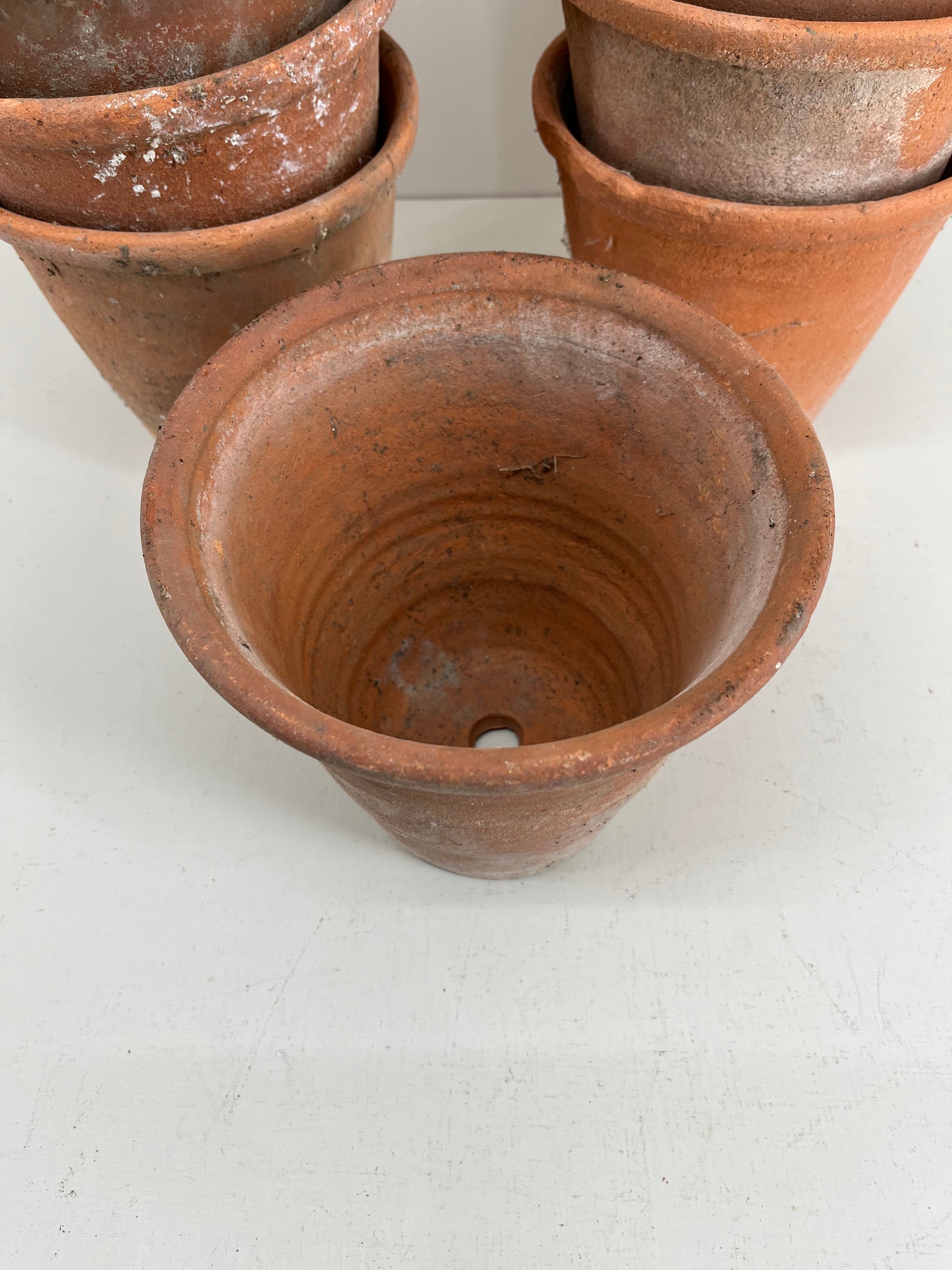 Vintage 7 Inch Terracotta Pots