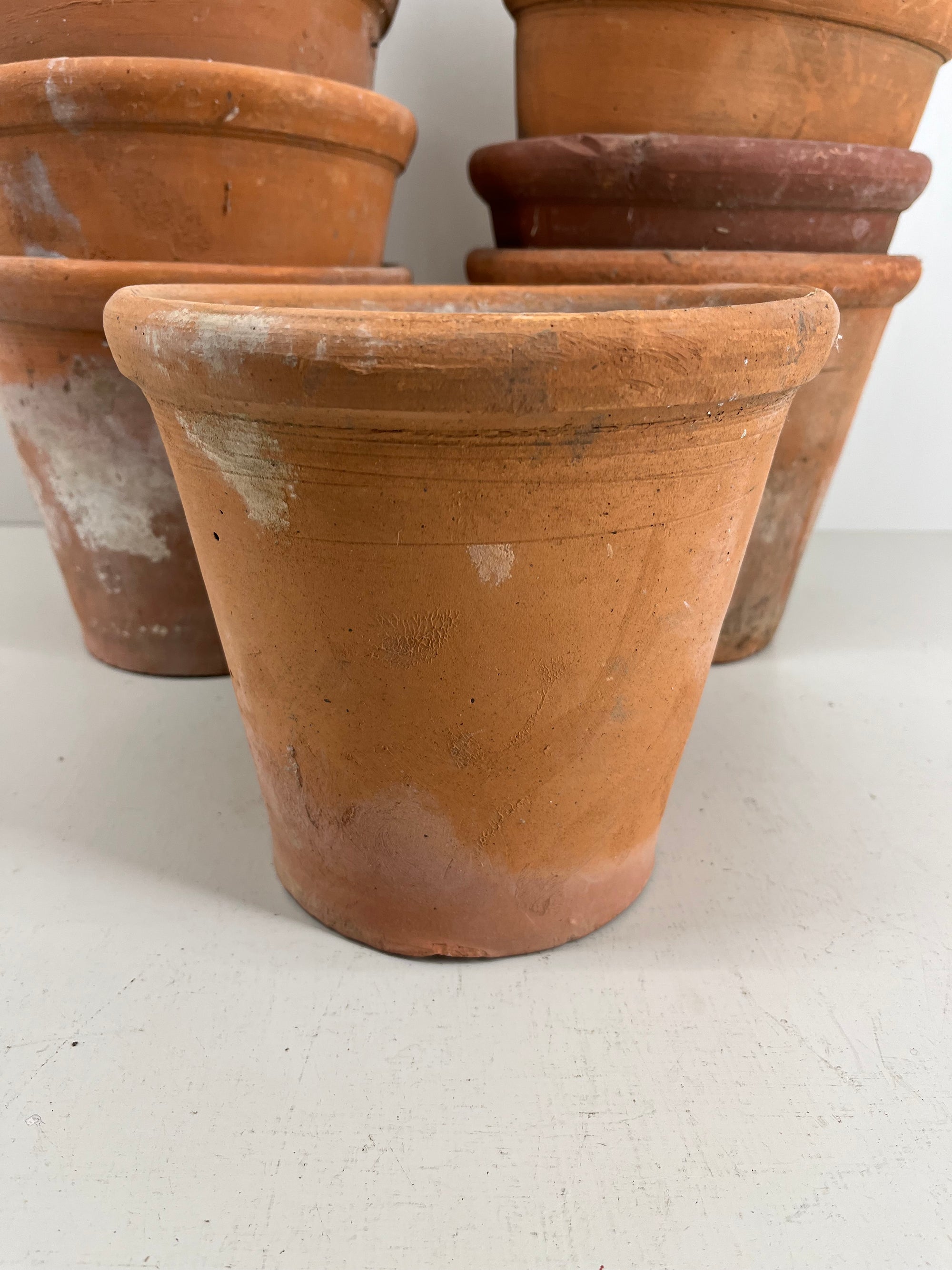 Vintage 8 Inch Terracotta Pots