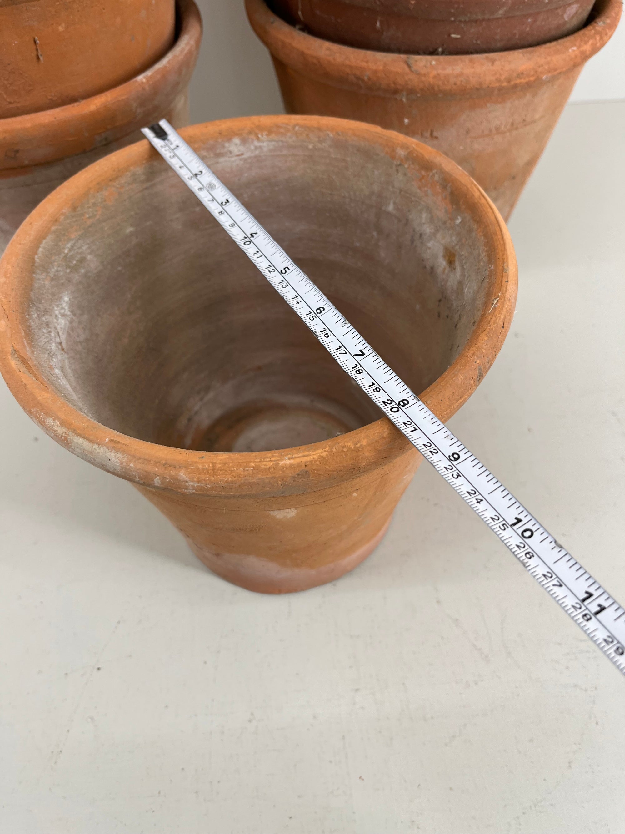 Vintage 8 Inch Terracotta Pots