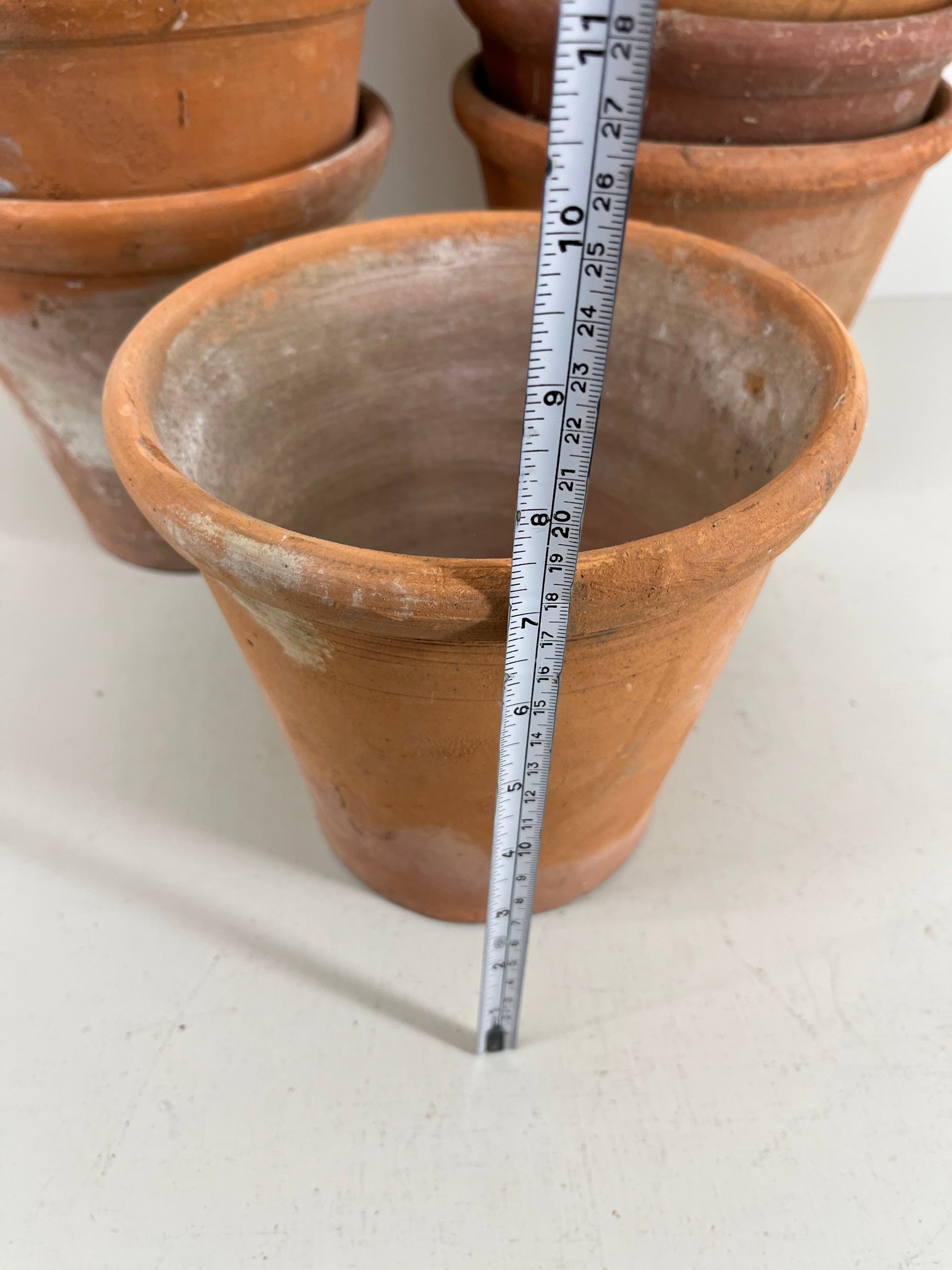 Vintage 8 Inch Terracotta Pots