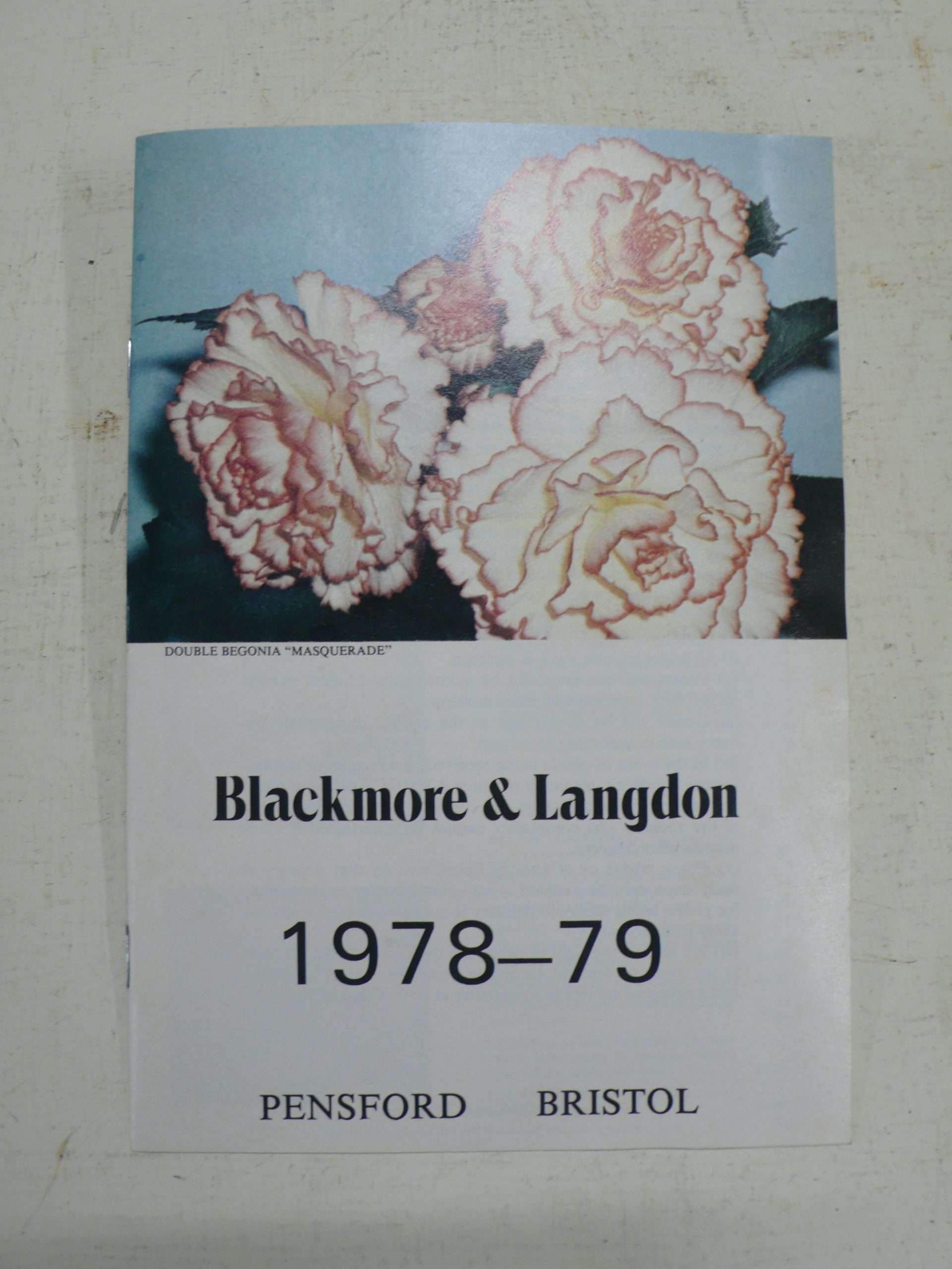 Blackmore &amp; Langdon 1978-79 Catalogue