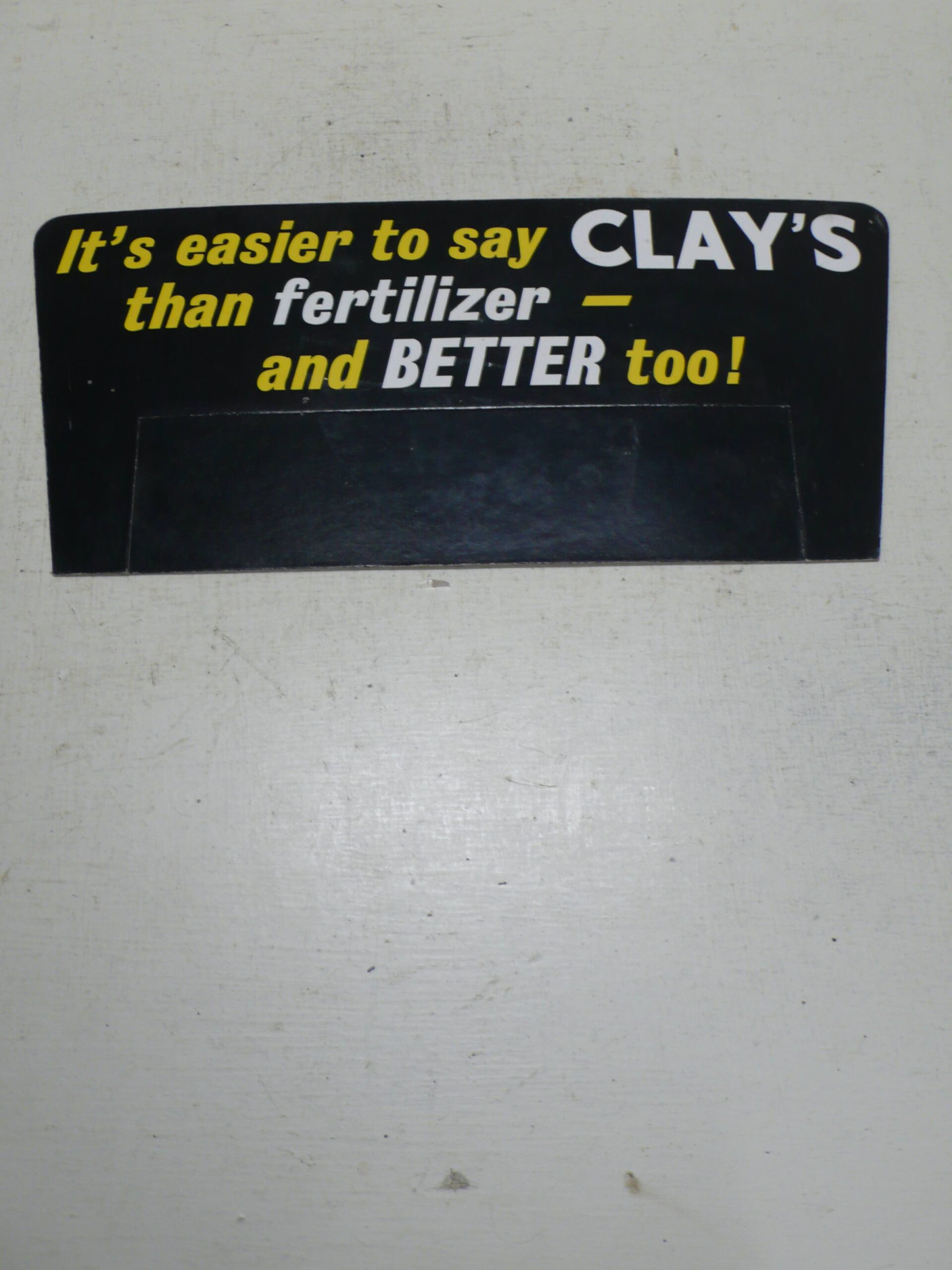 Clay&#39;s Fertilisers Display Card