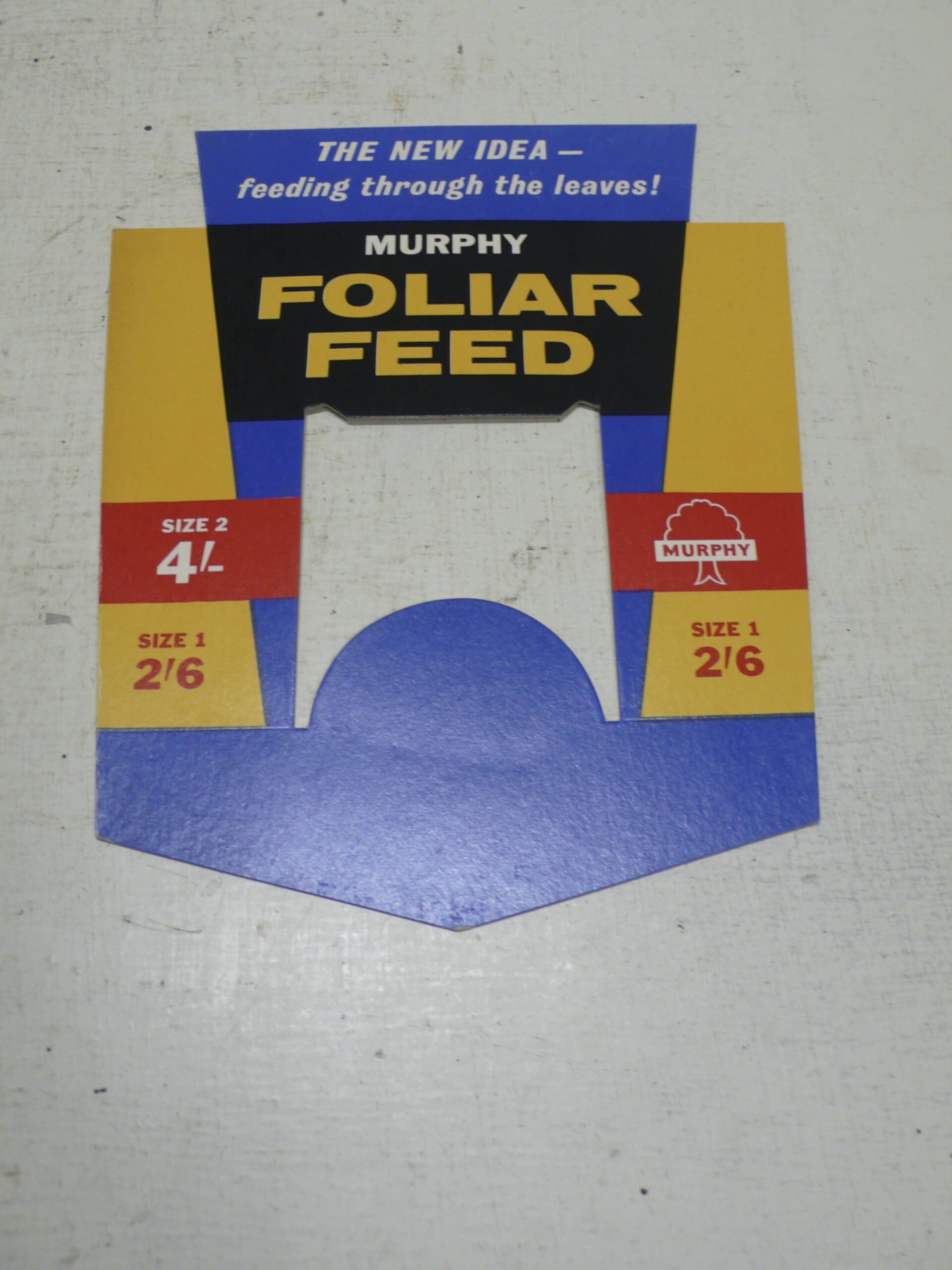 Murphy Foliar Feed Advertising Card