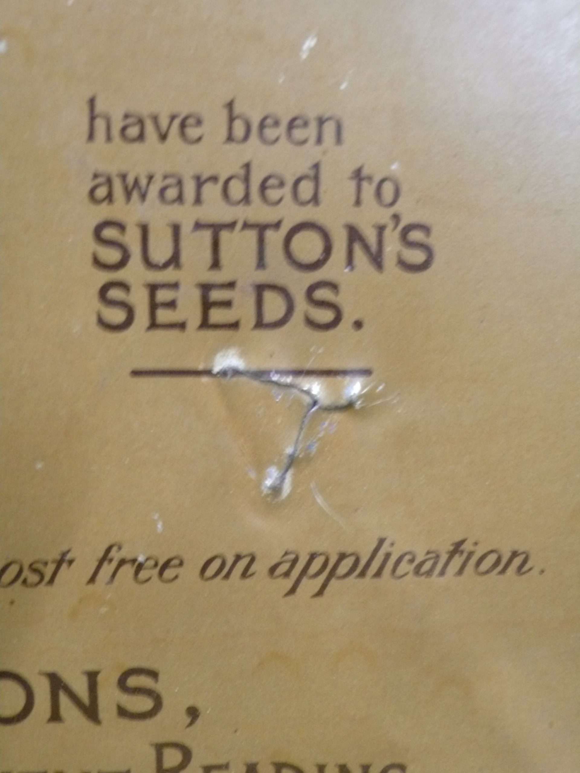 Vintage Suttons Seeds Tin