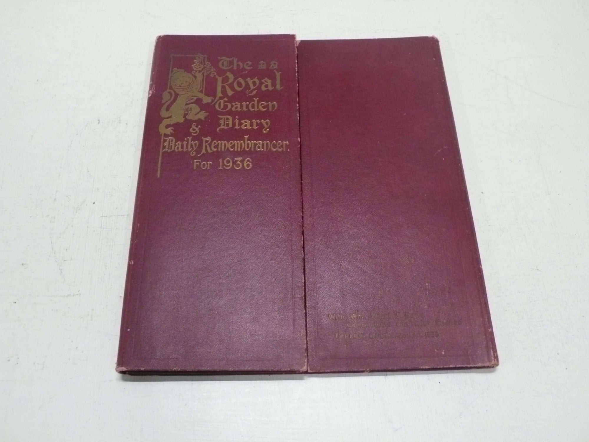 William Wood & Co 1936 Desk Diary