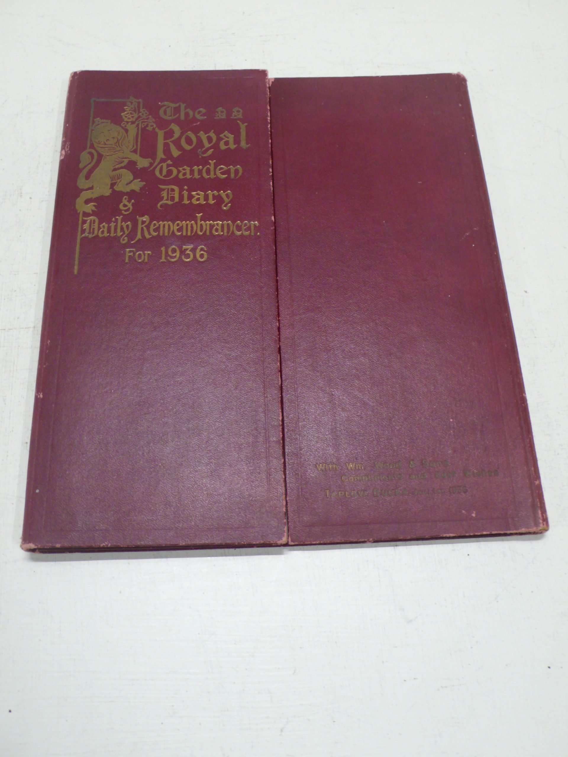 William Wood & Co 1936 Desk Diary