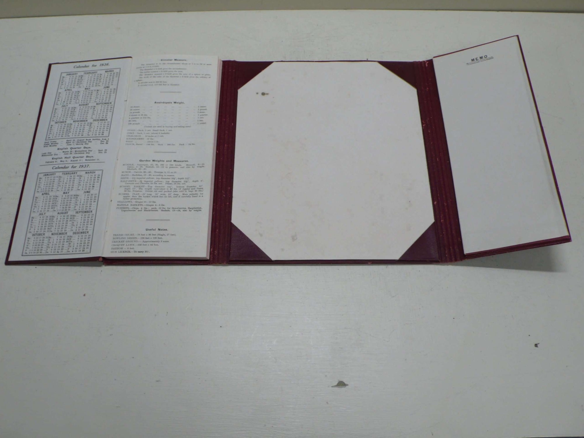 William Wood & Co 1936 Desk Diary