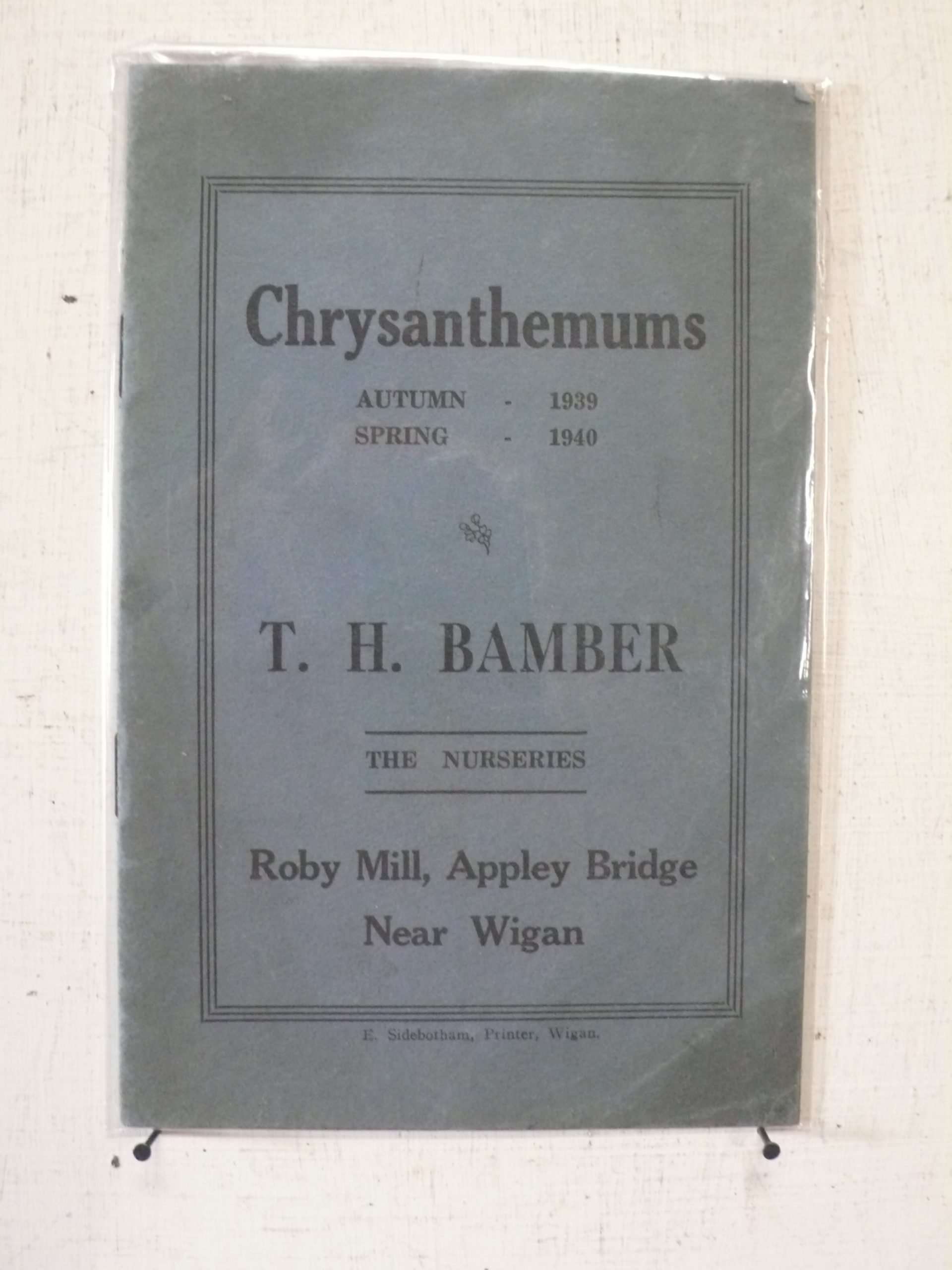 T H Bamber Chrysanthemum Catalogue Garden & Wood