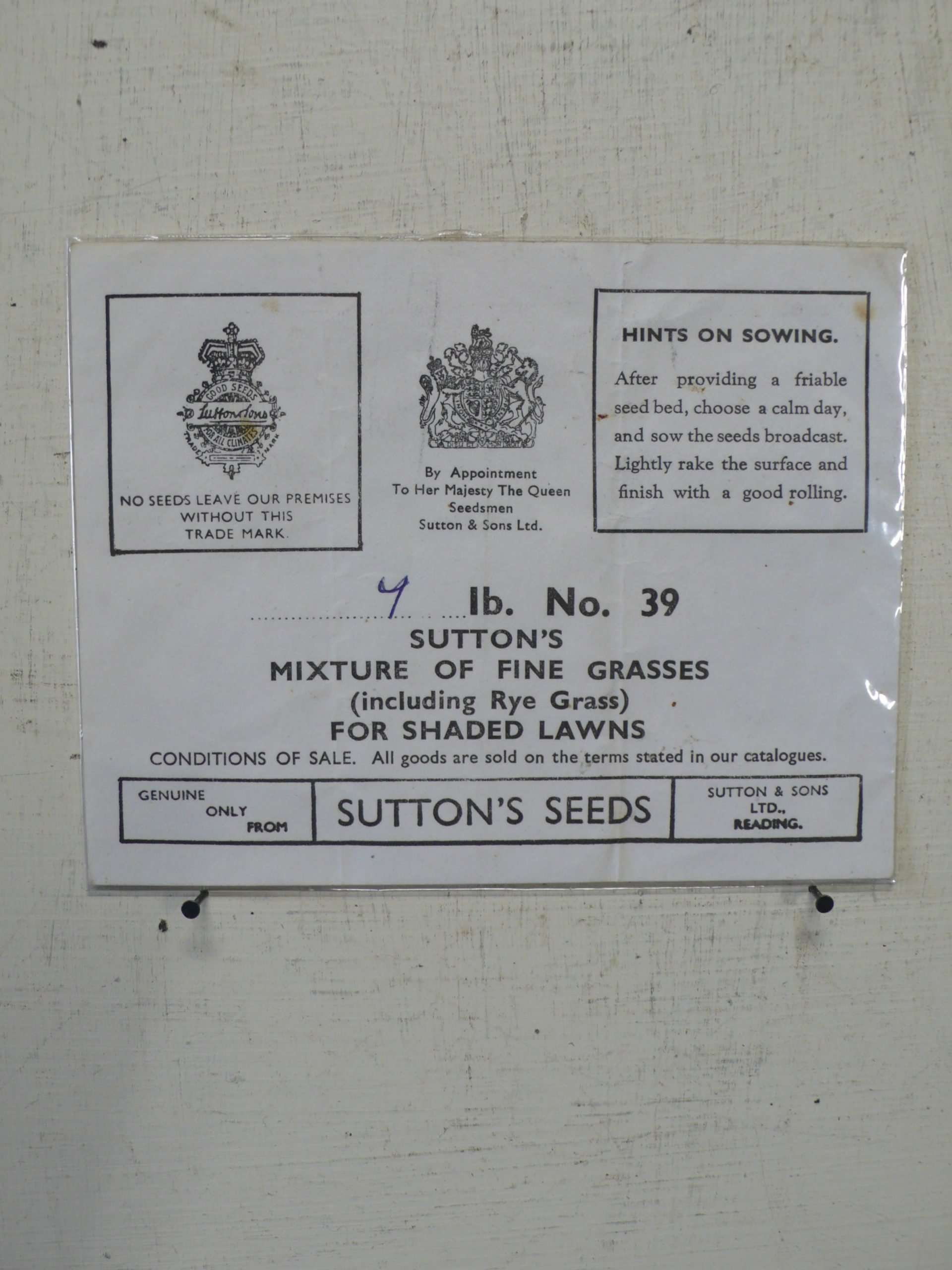 Suttons Seeds Vintage Papers