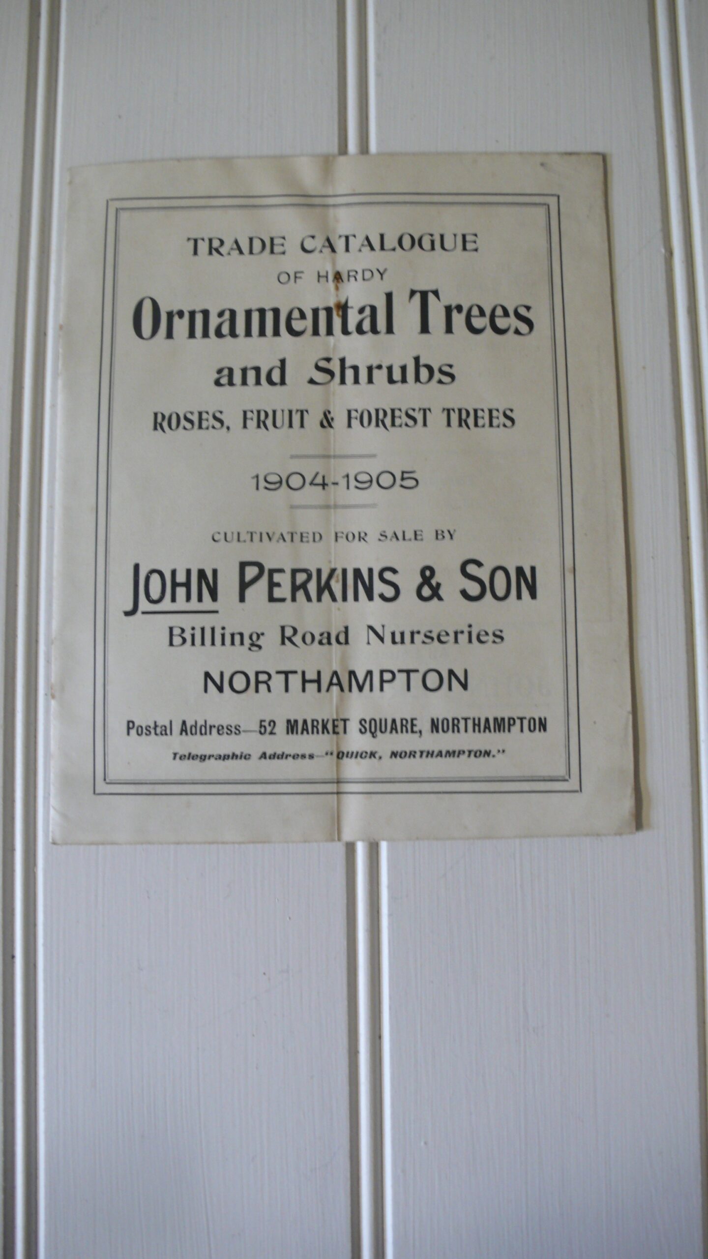 John Perkins Trade Catalogue, 1904 - 1905