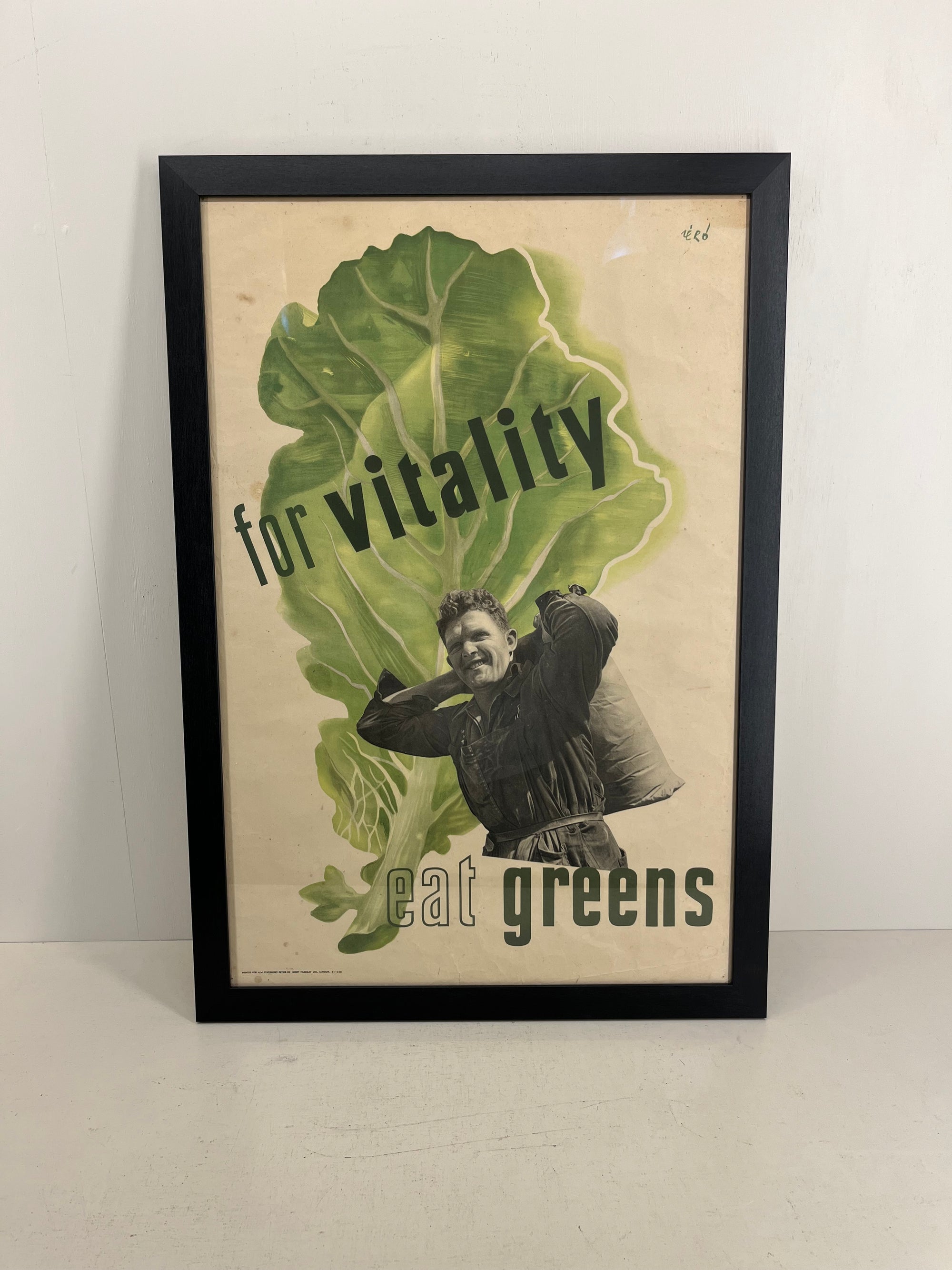 For Vitality Eat Greens Poster