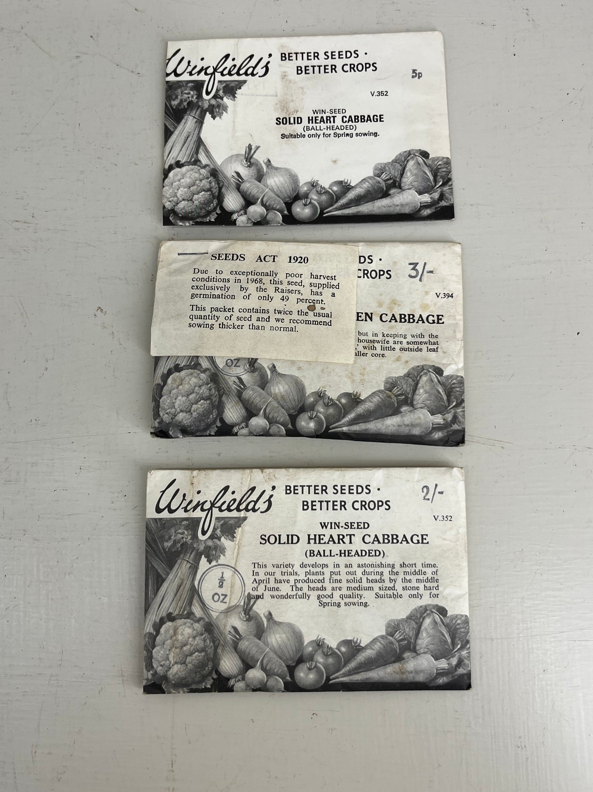 Vintage Winfield Seed Packets