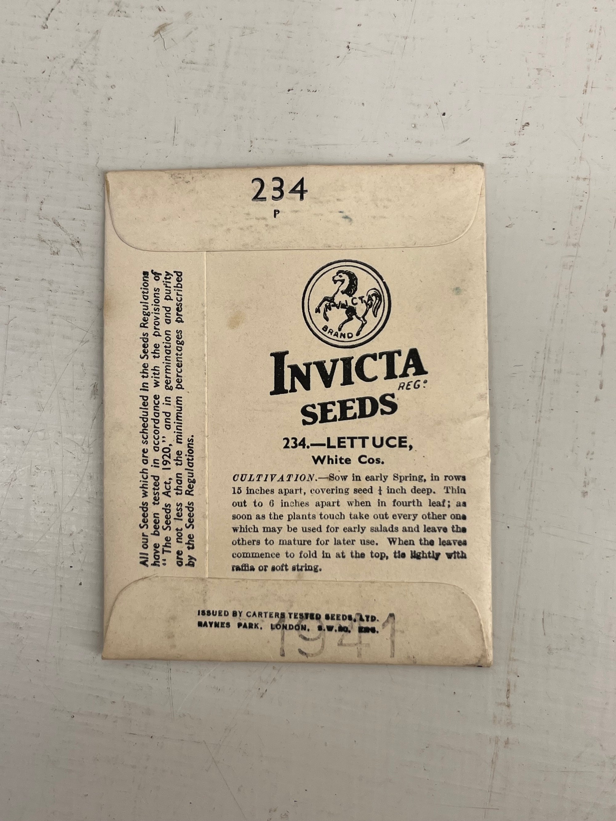 Vintage Invicta (Carters) Seed Packets