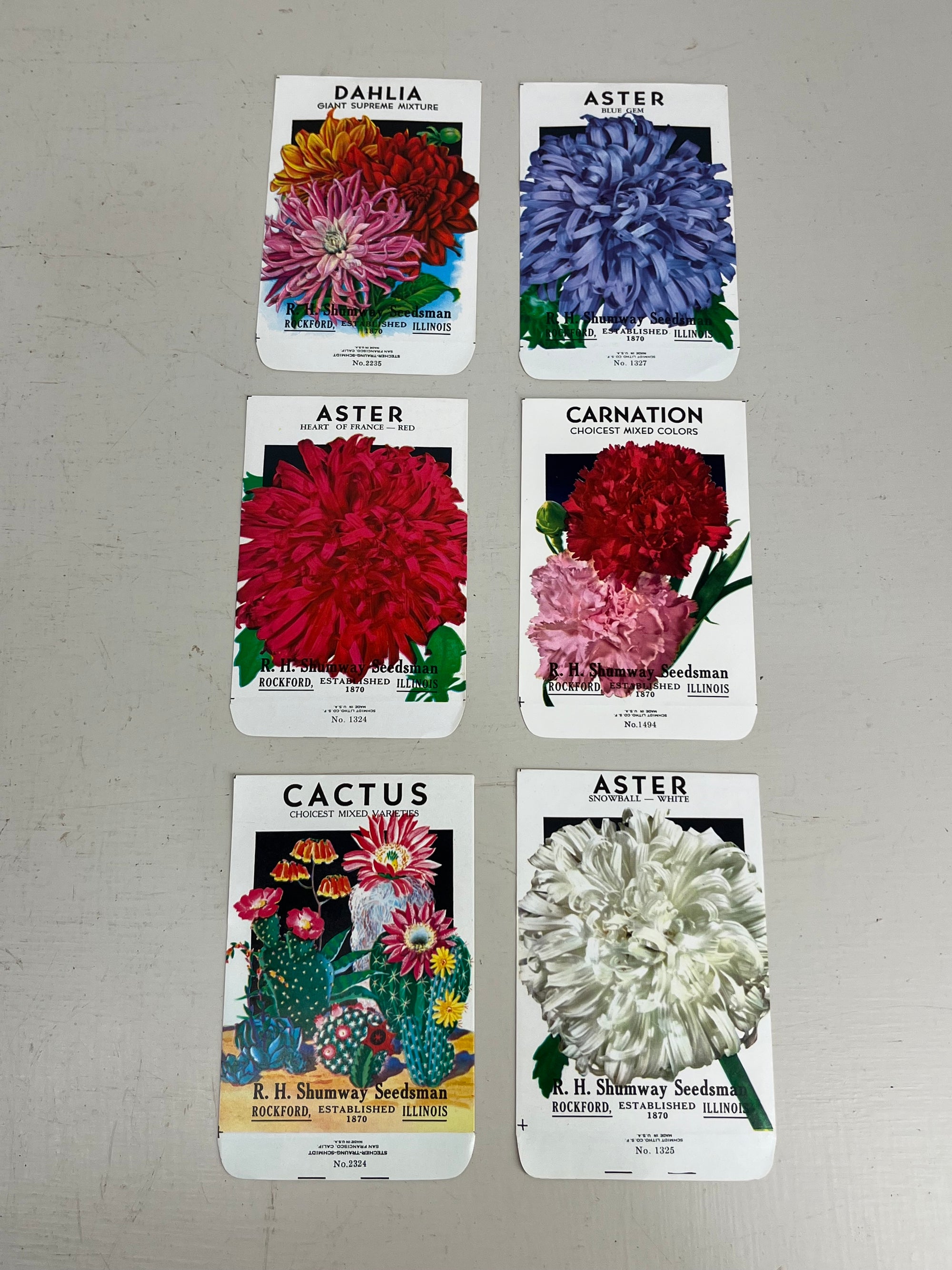 Vintage American Flower Seed Packets