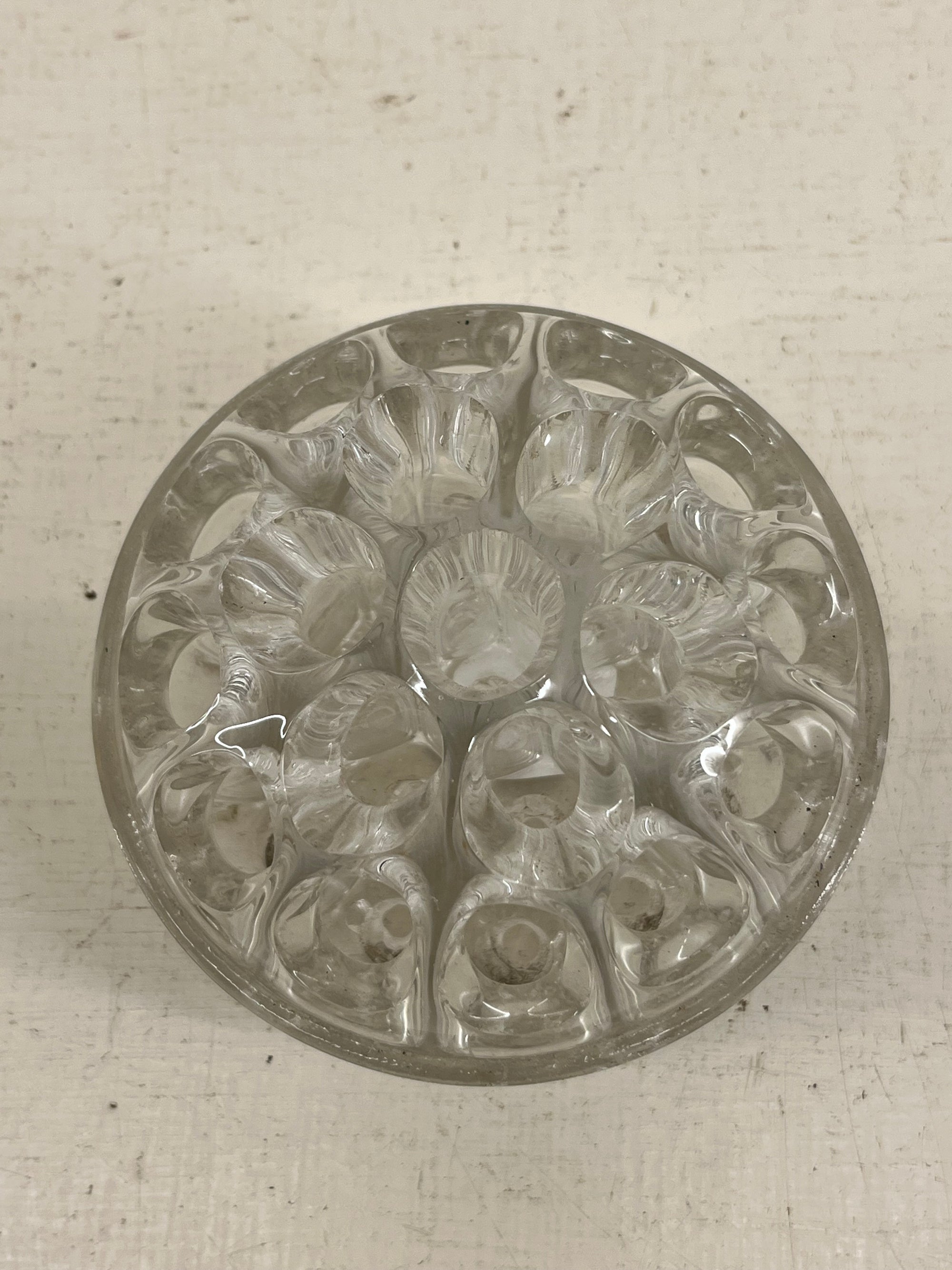 Vintage Glass Flower Frog