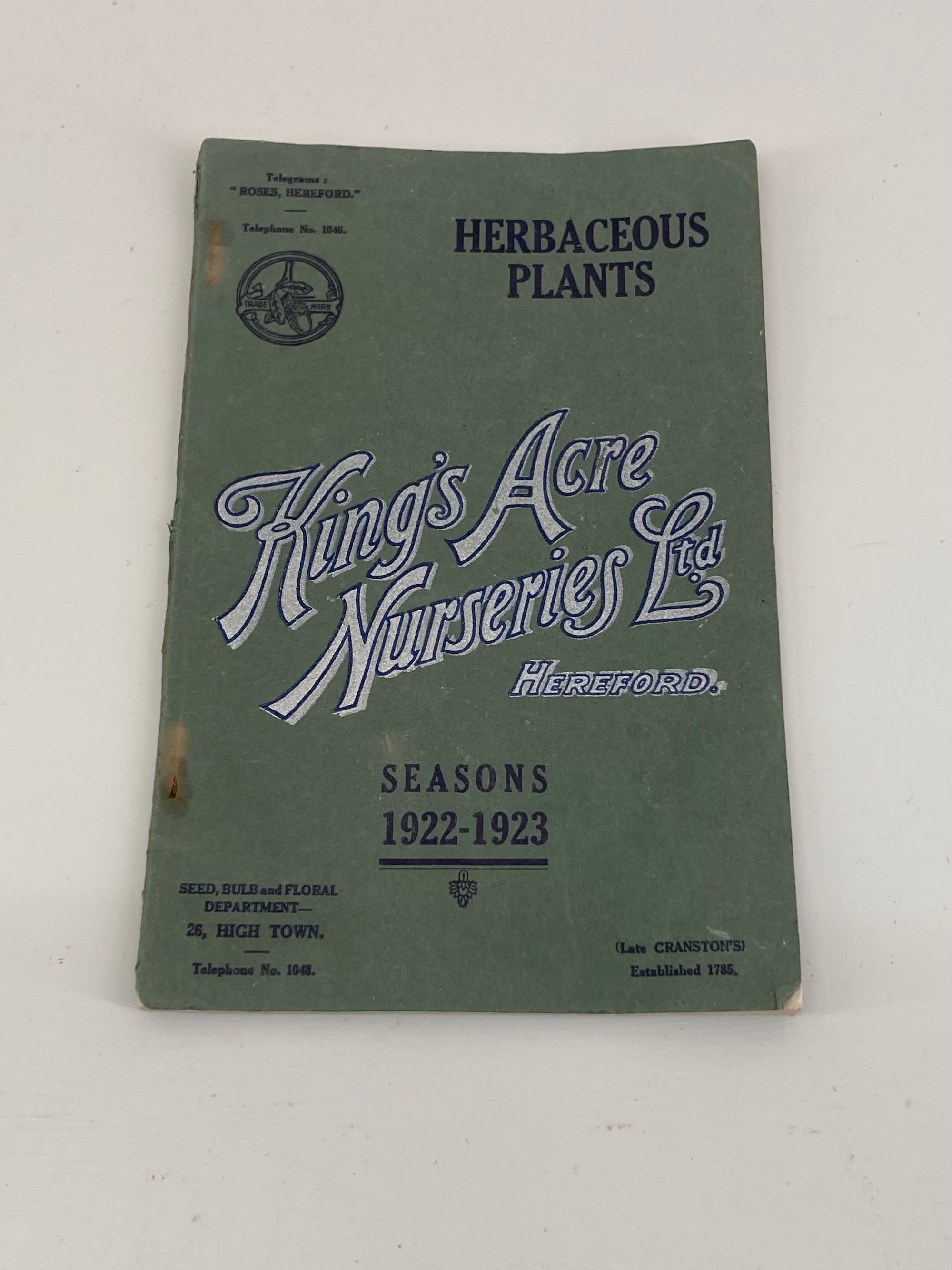 Kings Acre Nursery Catalogue for 1922-23