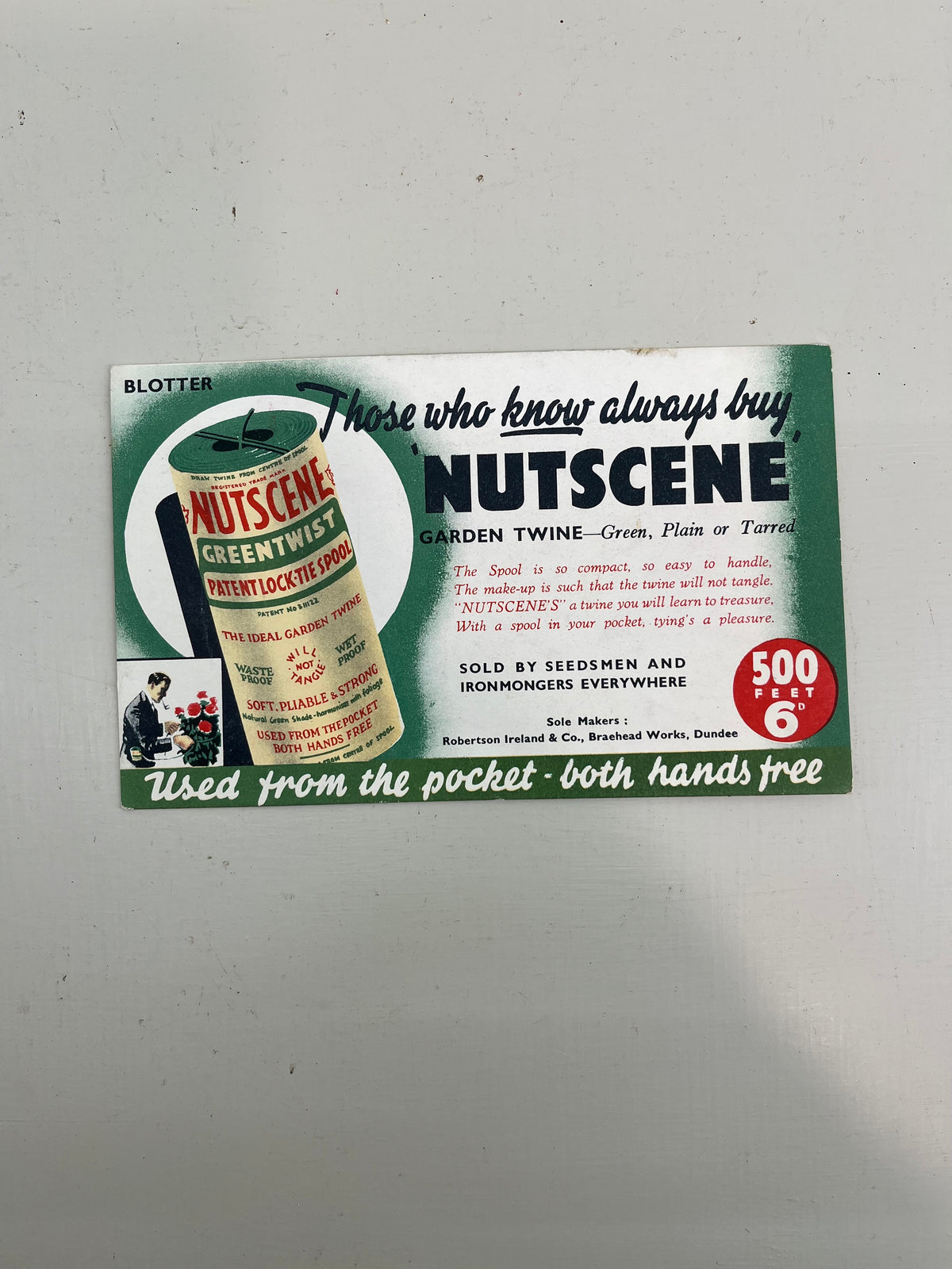 Vintage Nutscene Blotter – Garden & Wood