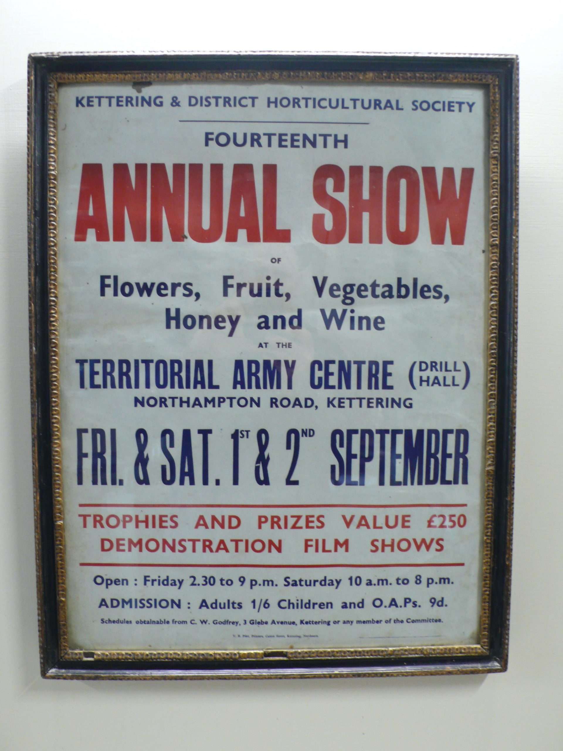 Kettering Annual Flower Show Poster