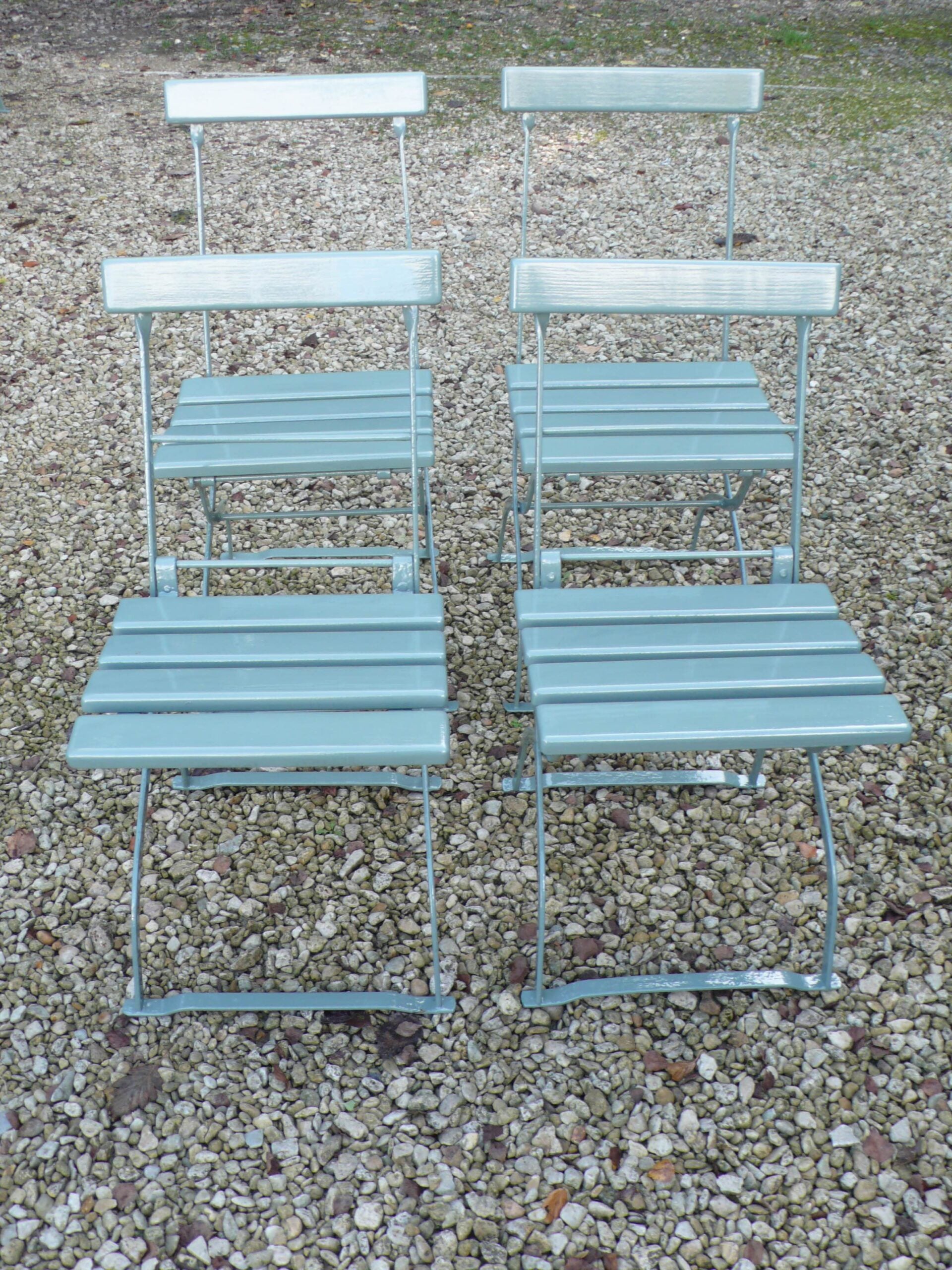 Restored Folding Garden Chairs