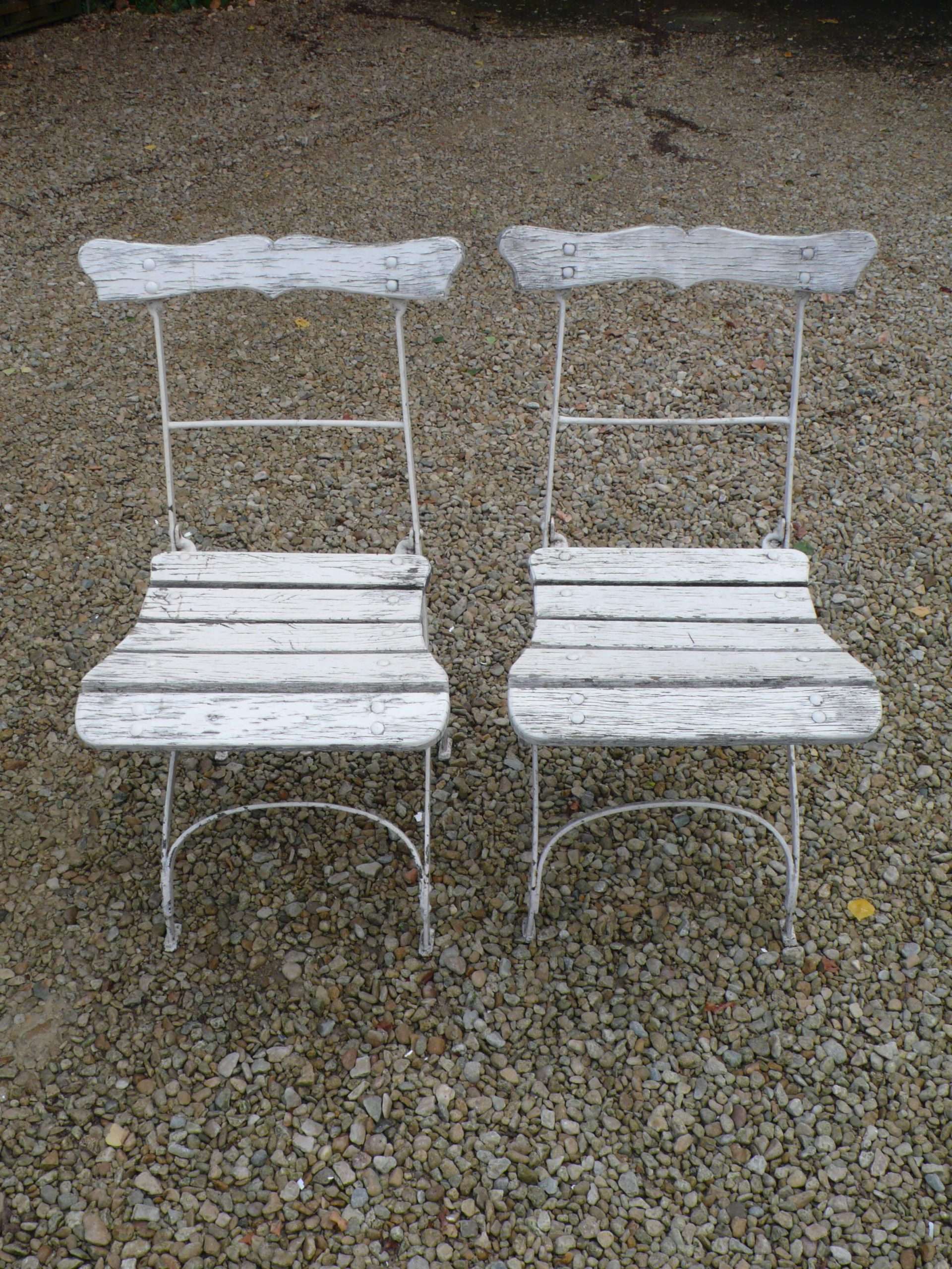 Pair of Vintage Folding Garden Chairs