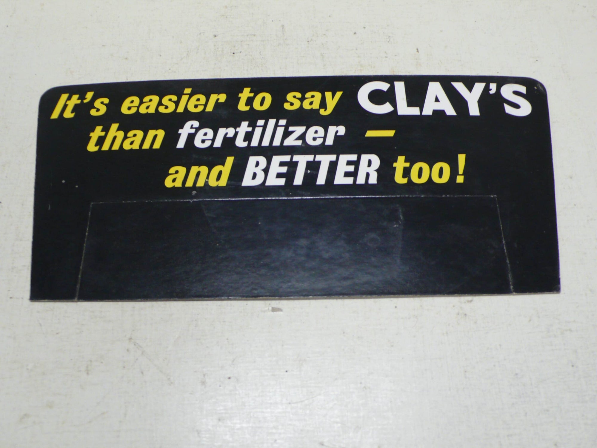 Clay&#39;s Fertilisers Display Card