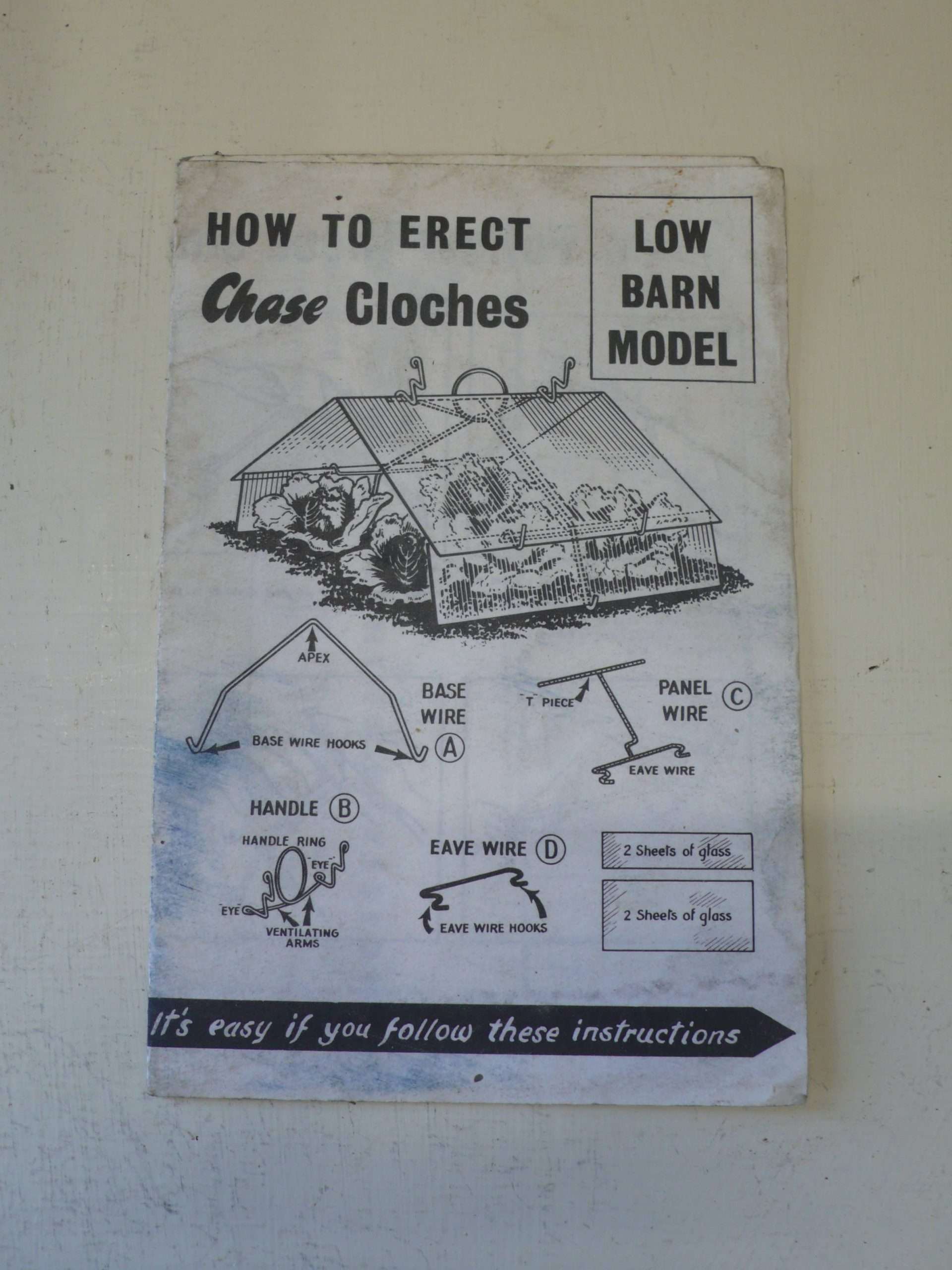 How to Erect Chase Cloches Leaflet