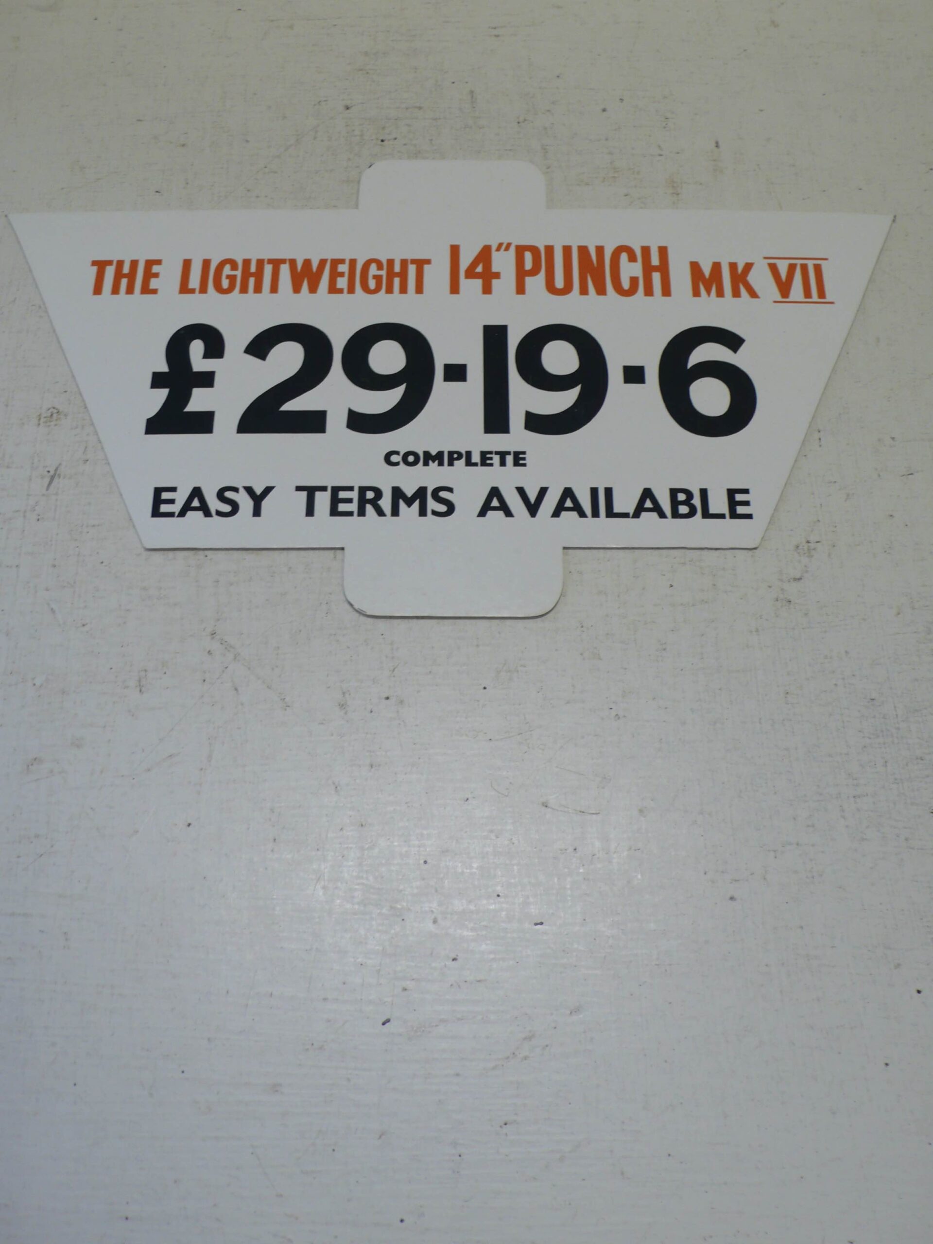The Colt &amp; Punch  Mower Price Card