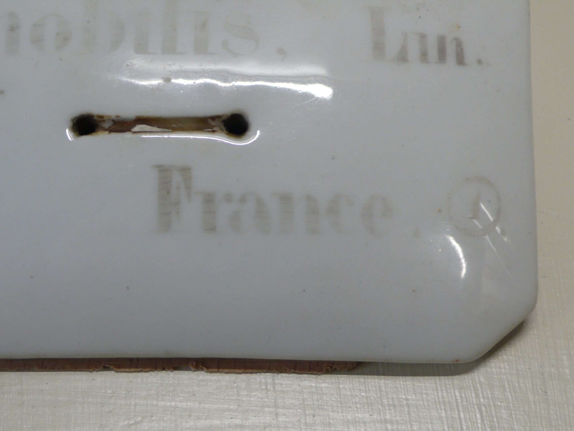 French Porcelain Plant Label