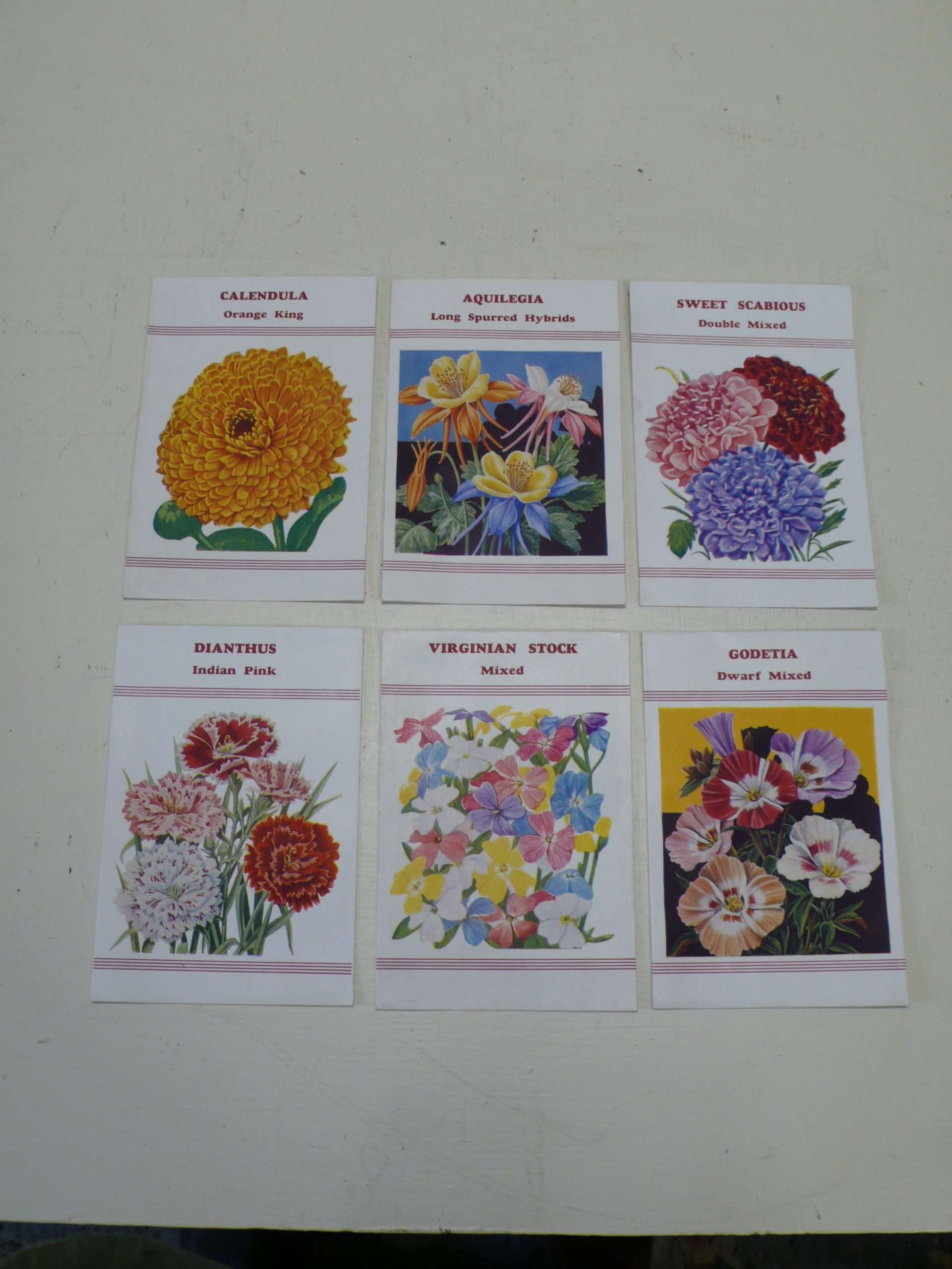 Vintage English Flower Seed Packets