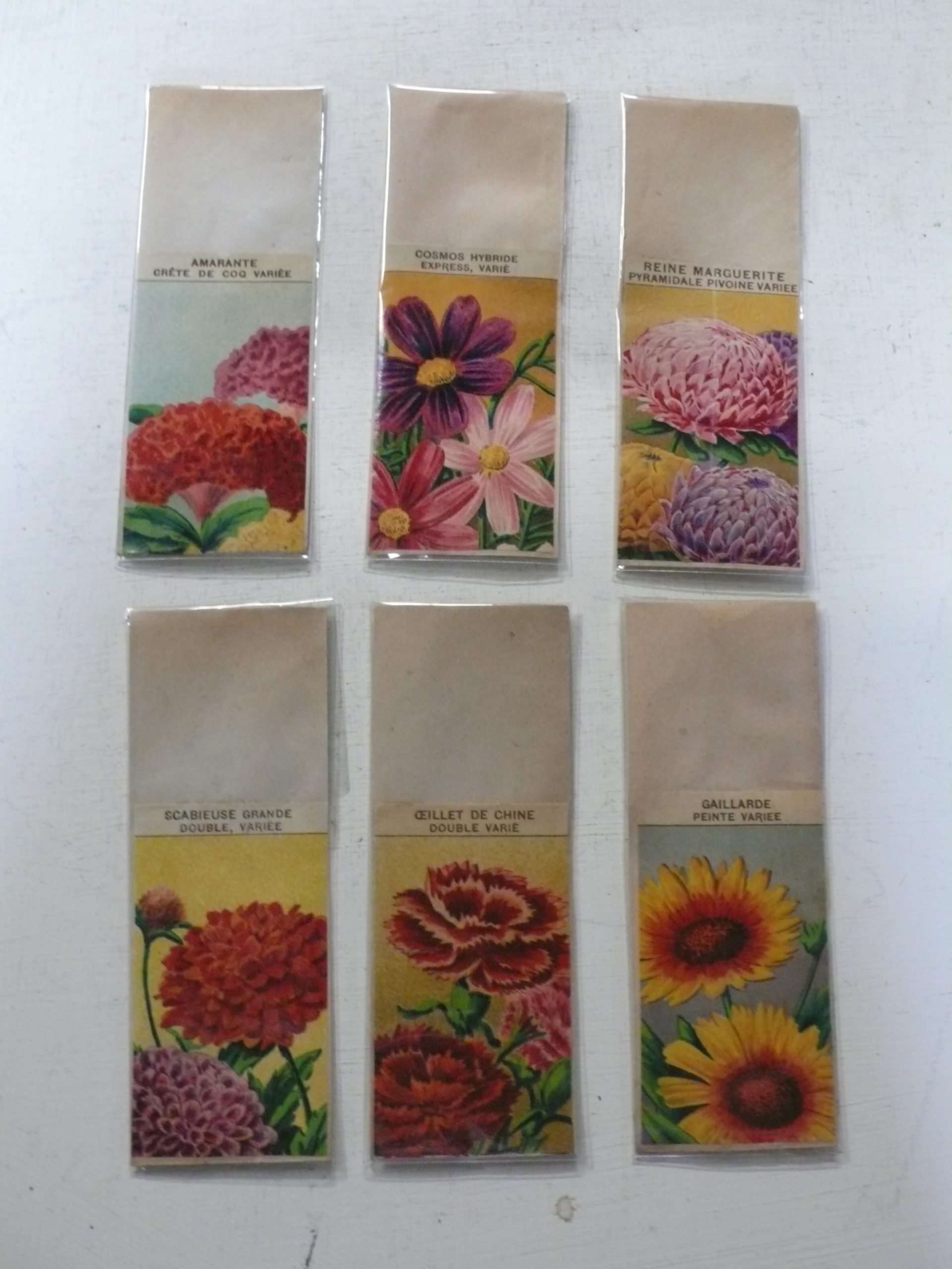 Vintage French Flower Seed Packets