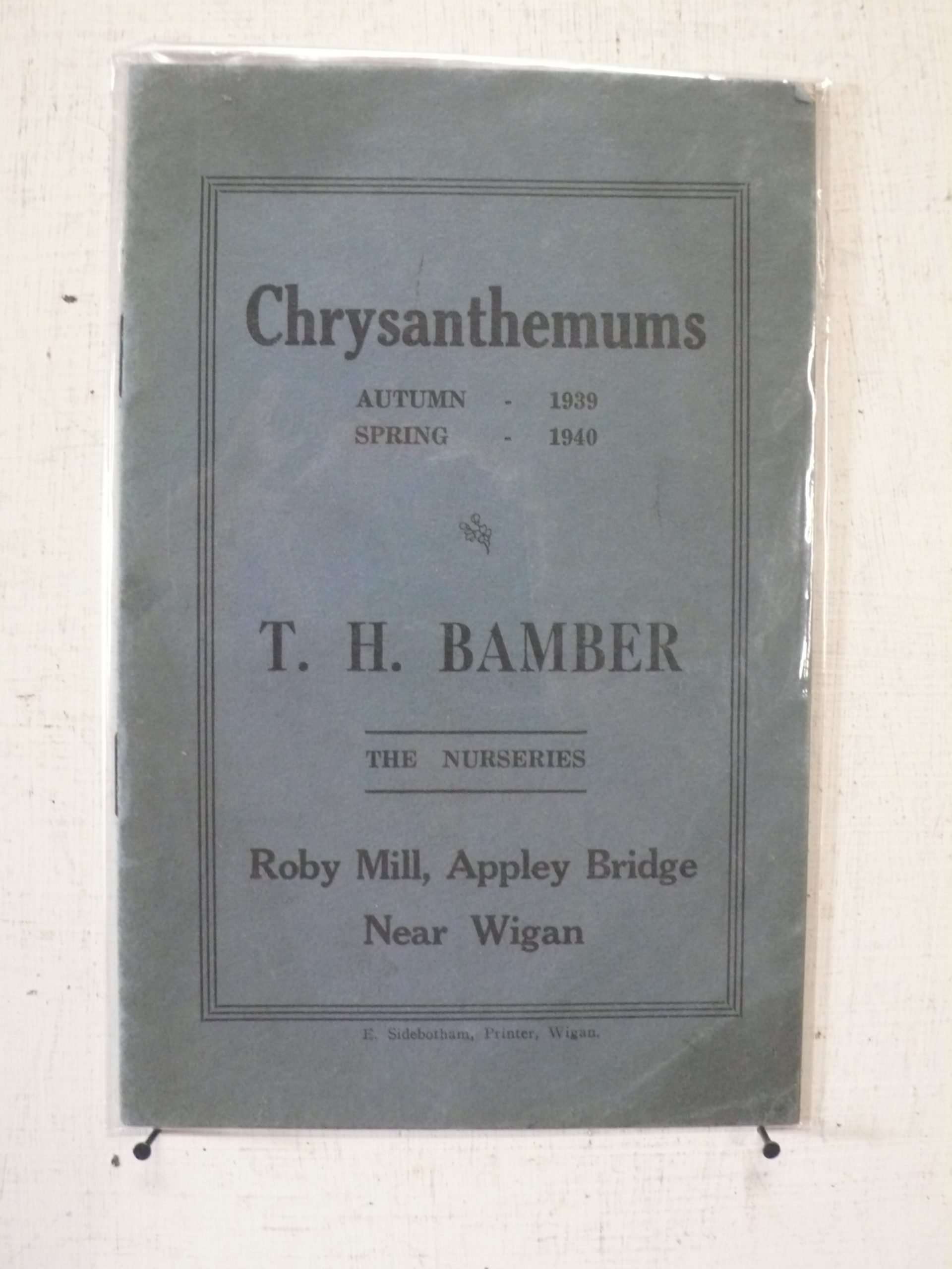 T H Bamber Chrysanthemum Catalogue