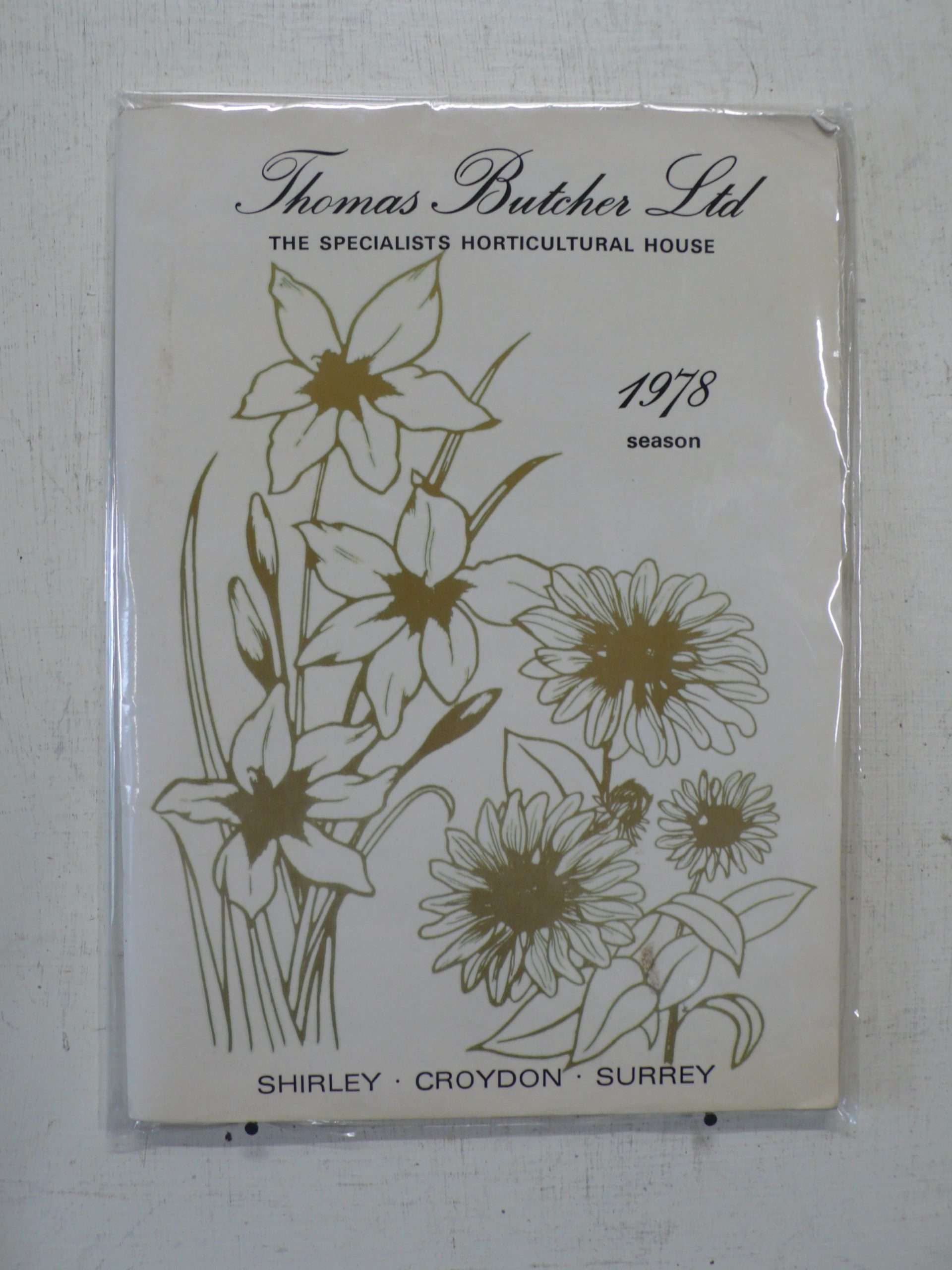 Thomas Butcher Seed Catalogue, 1978